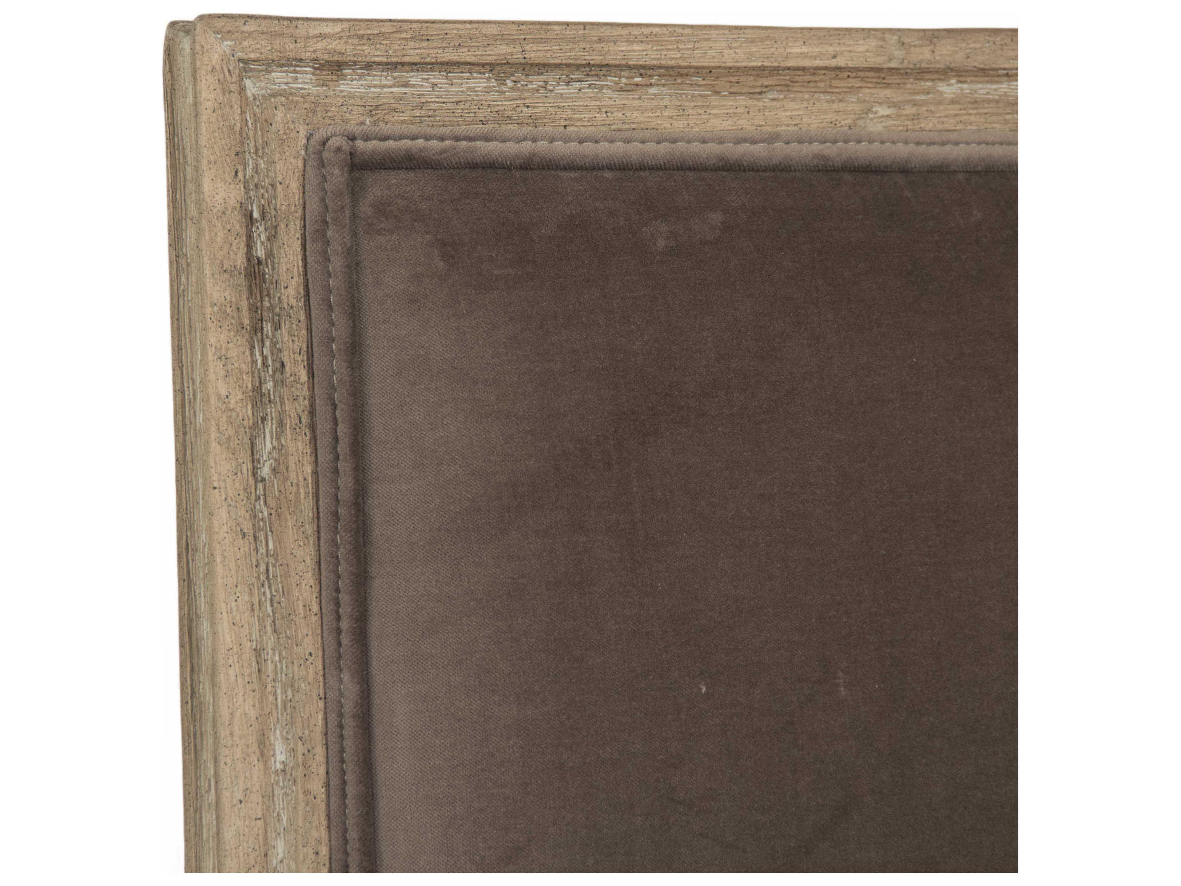 Zentique Louis Oak Wood Brown Upholstered Side Dining Chair