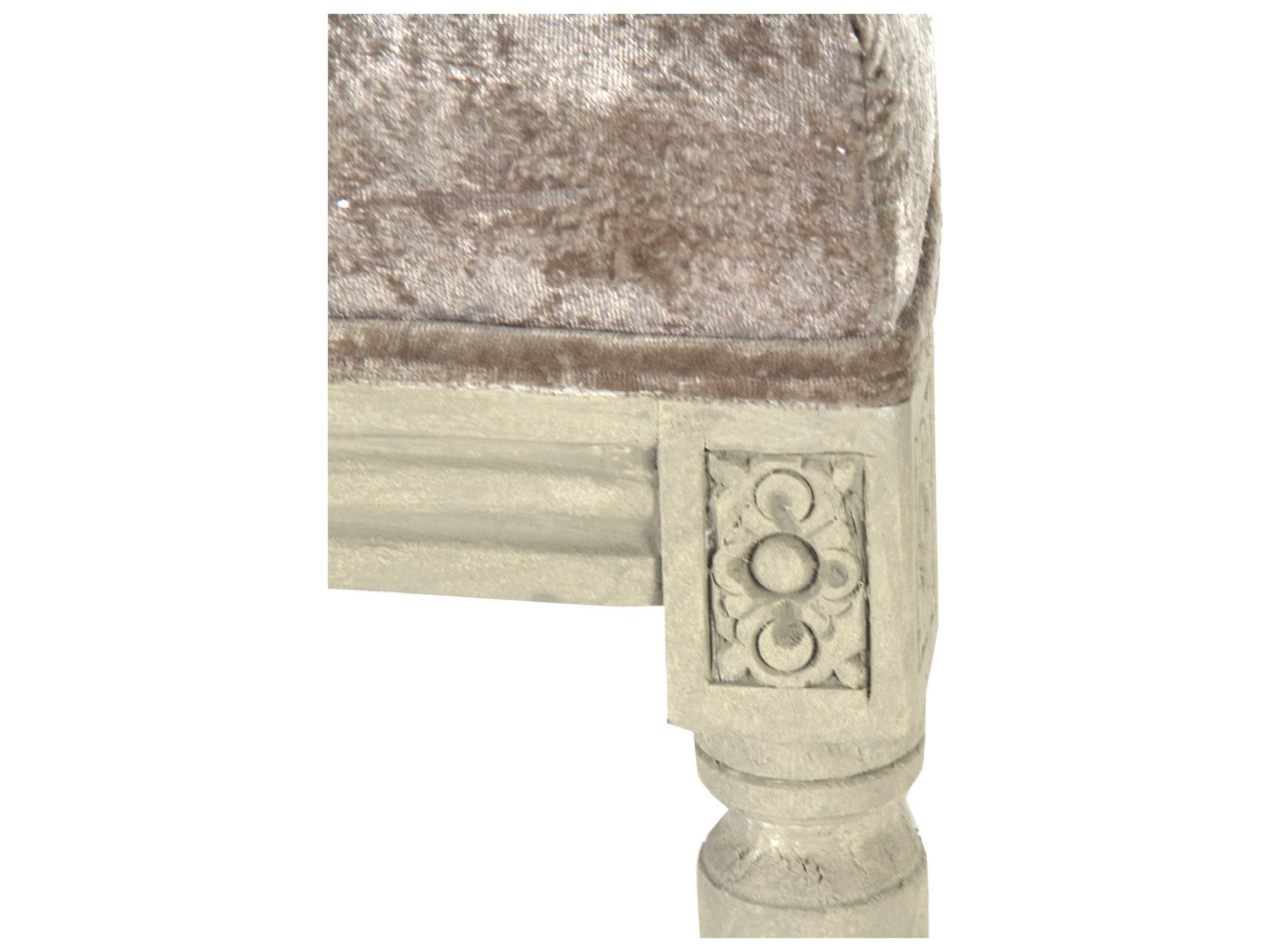 Zentique Louis Birch Wood Gray Upholstered Side Dining Chair