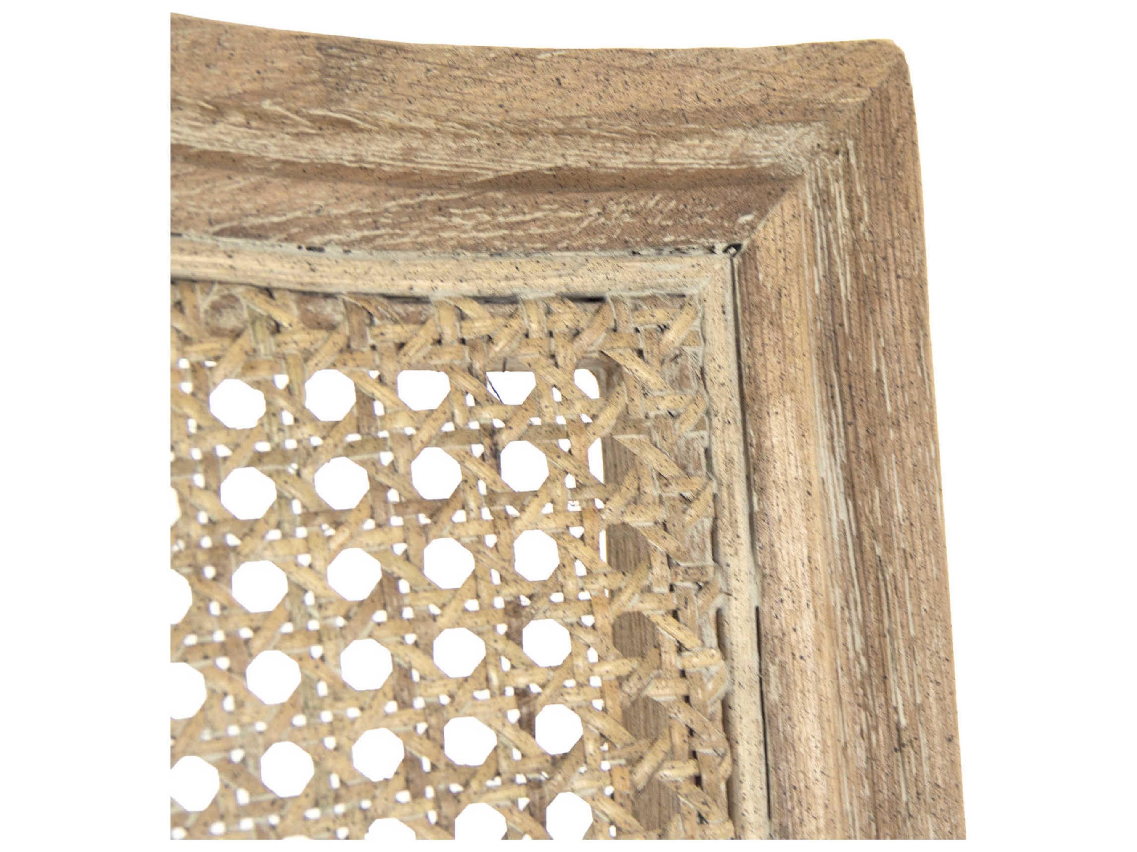 Zentique Oak Wood Beige Upholstered Side Dining Chair