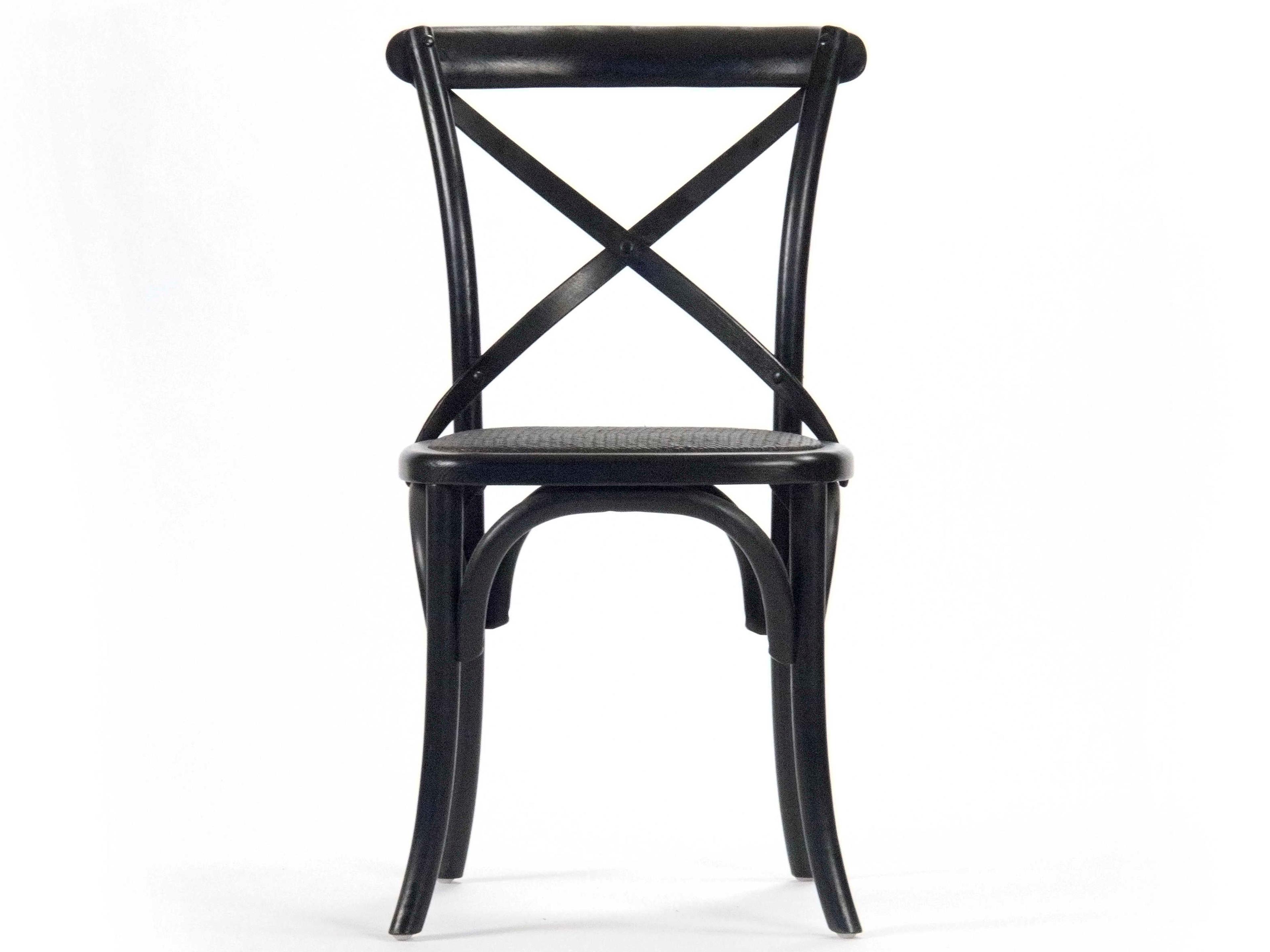 Zentique Parisienne Birch Wood Black Side Dining Chair