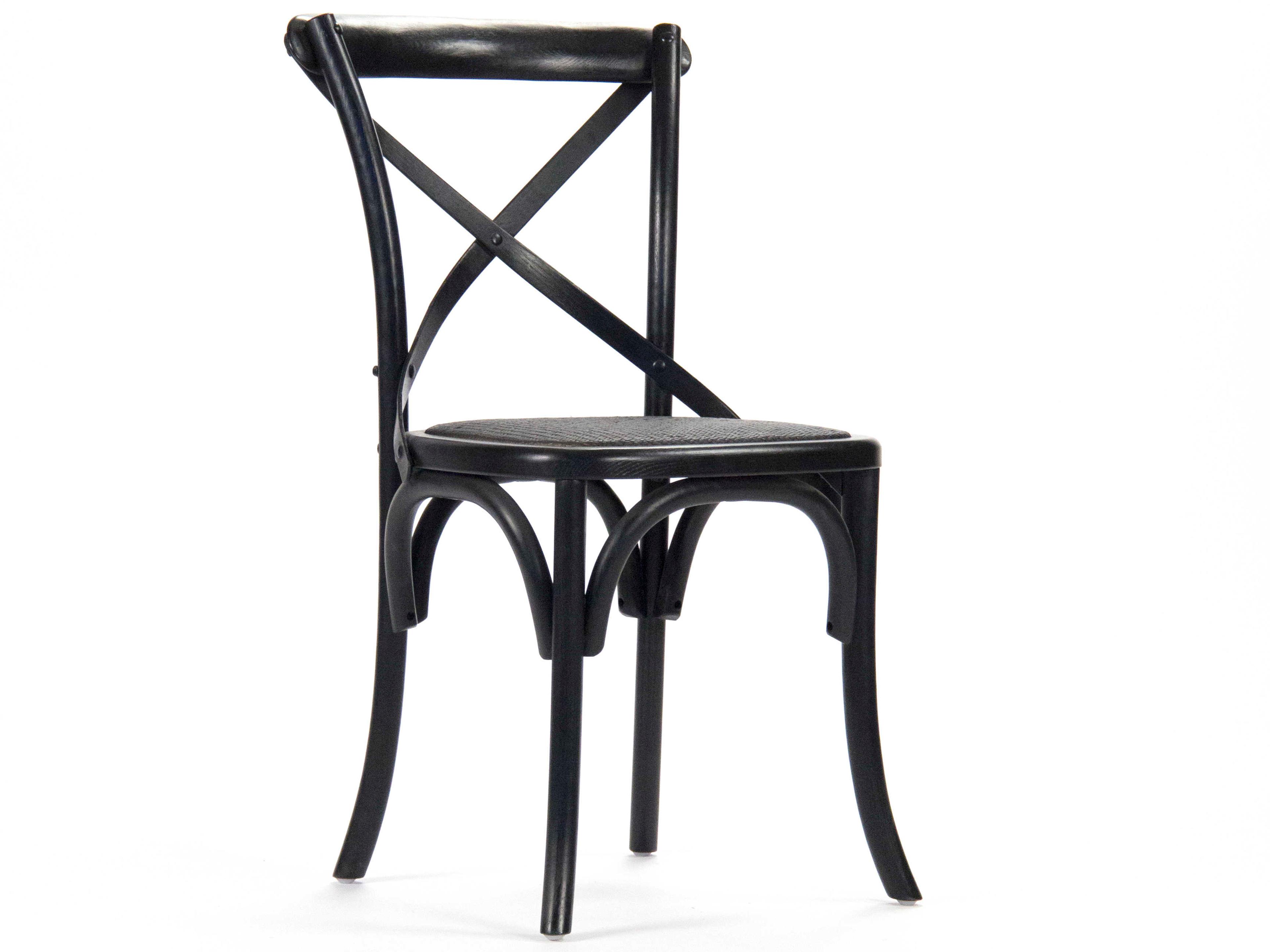 Zentique Parisienne Birch Wood Black Side Dining Chair
