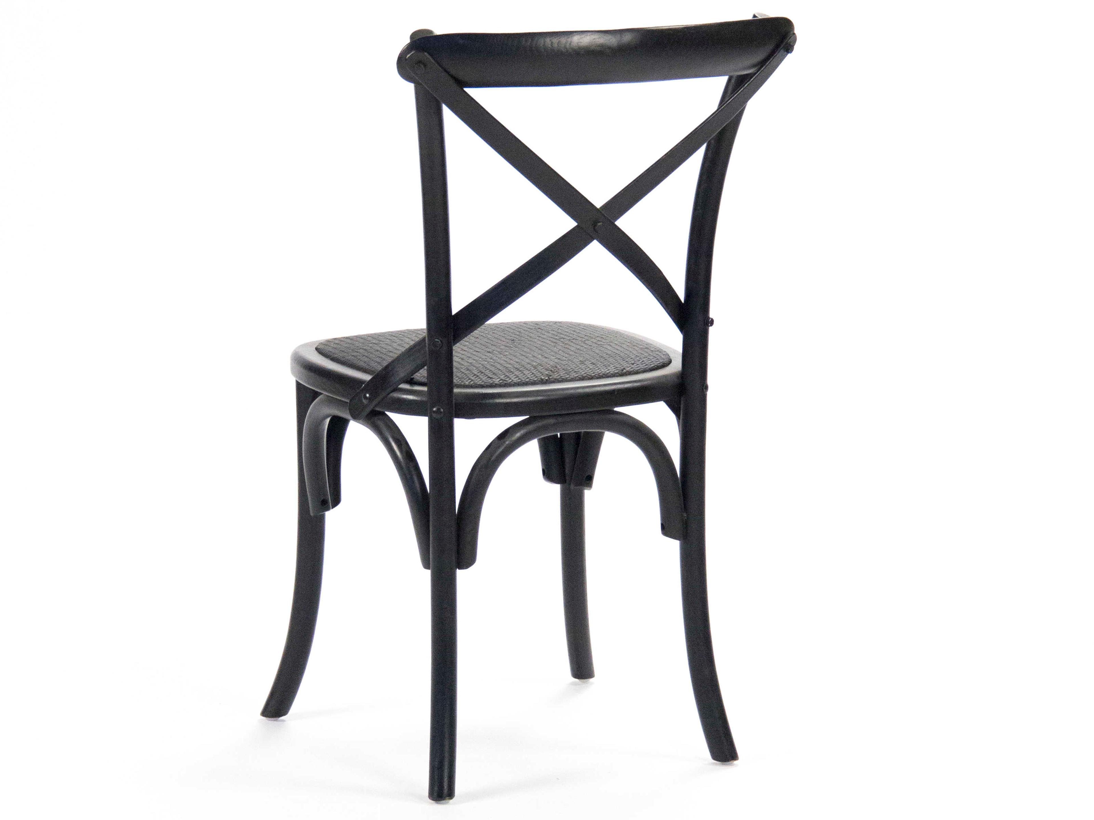 Zentique Parisienne Birch Wood Black Side Dining Chair