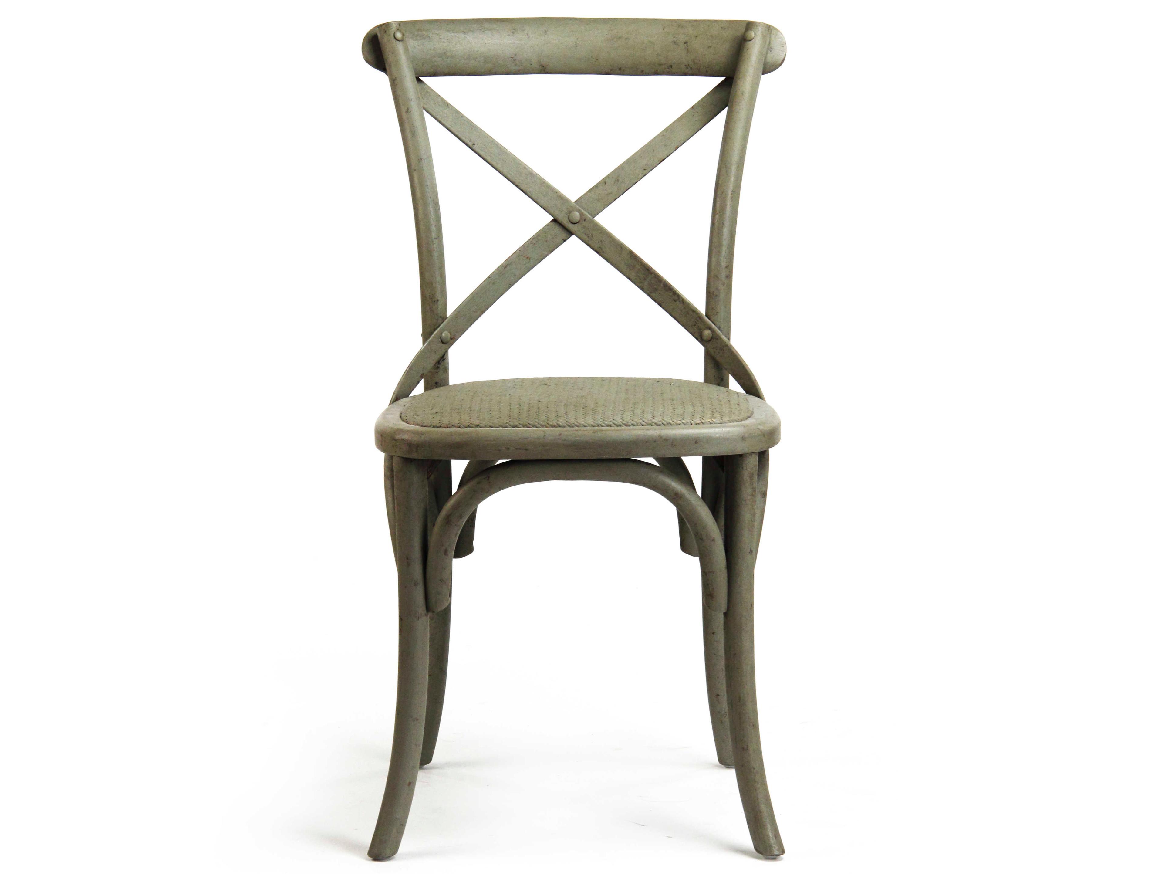 Zentique Parisienne Birch Wood Green Side Dining Chair