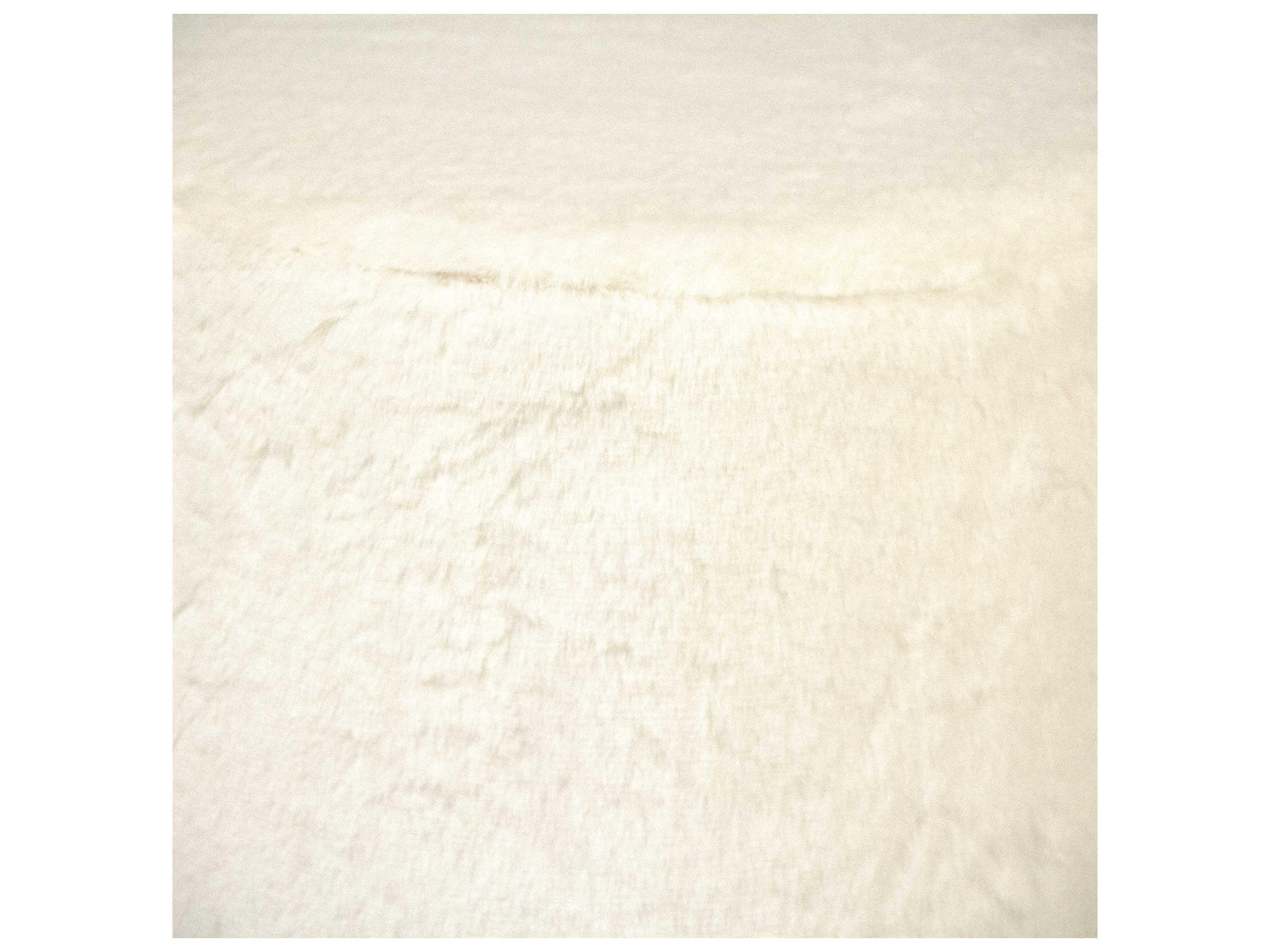 Zentique White Faux Upholstered Accent Stool