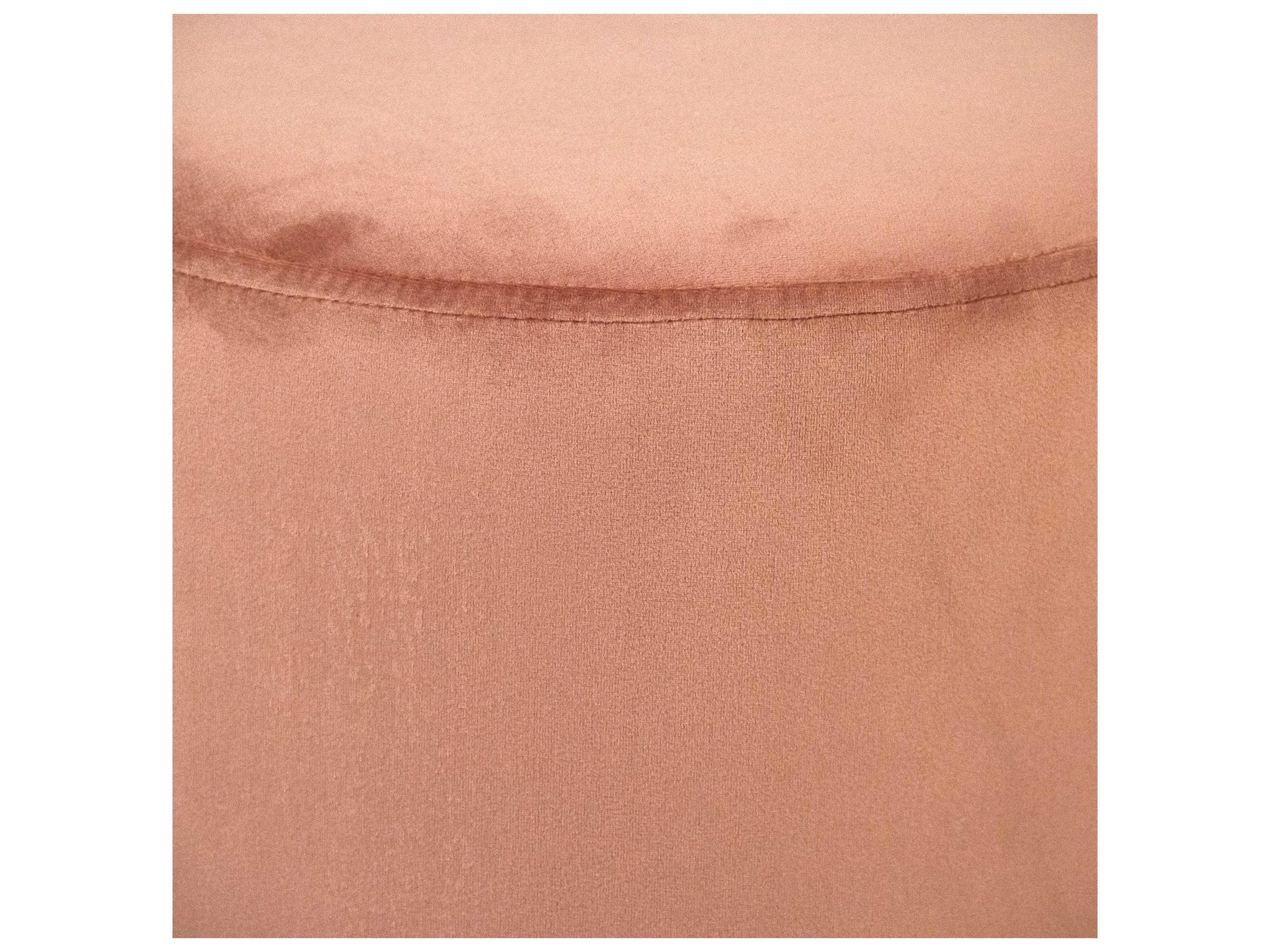 Zentique Rose Velvet Pink Upholstered Accent Stool