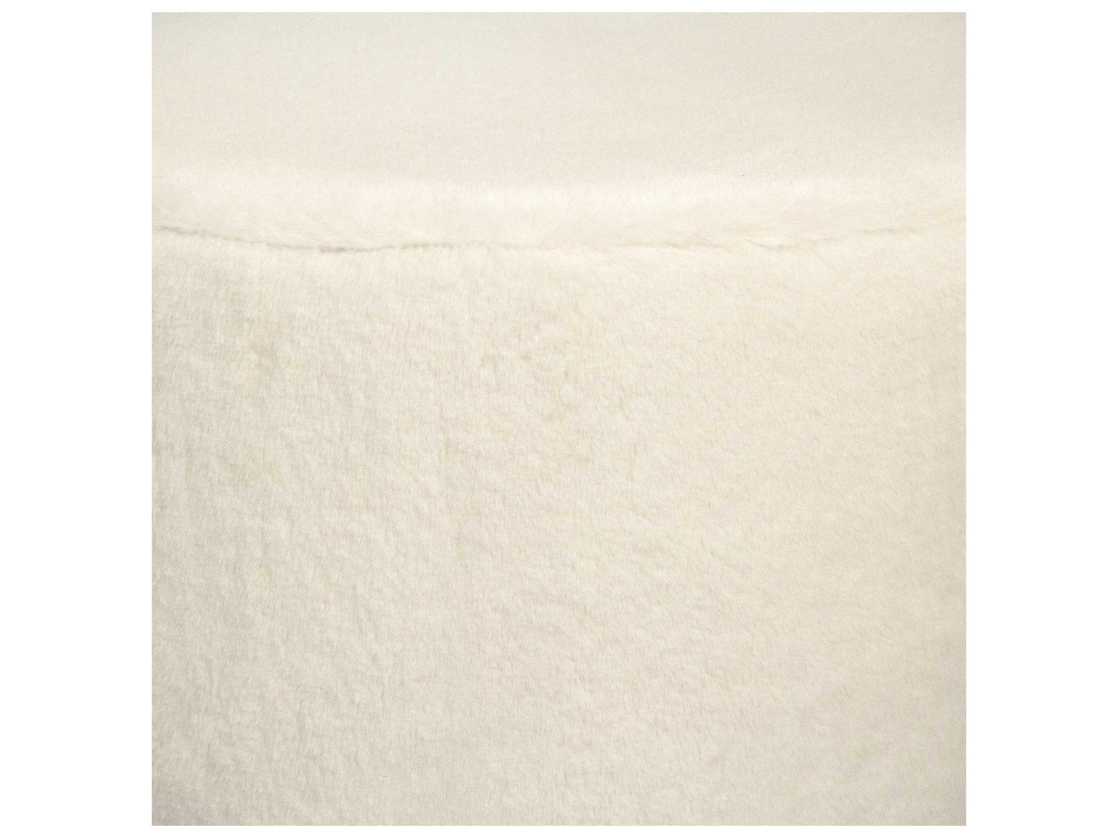 Zentique White Faux Upholstered Accent Stool