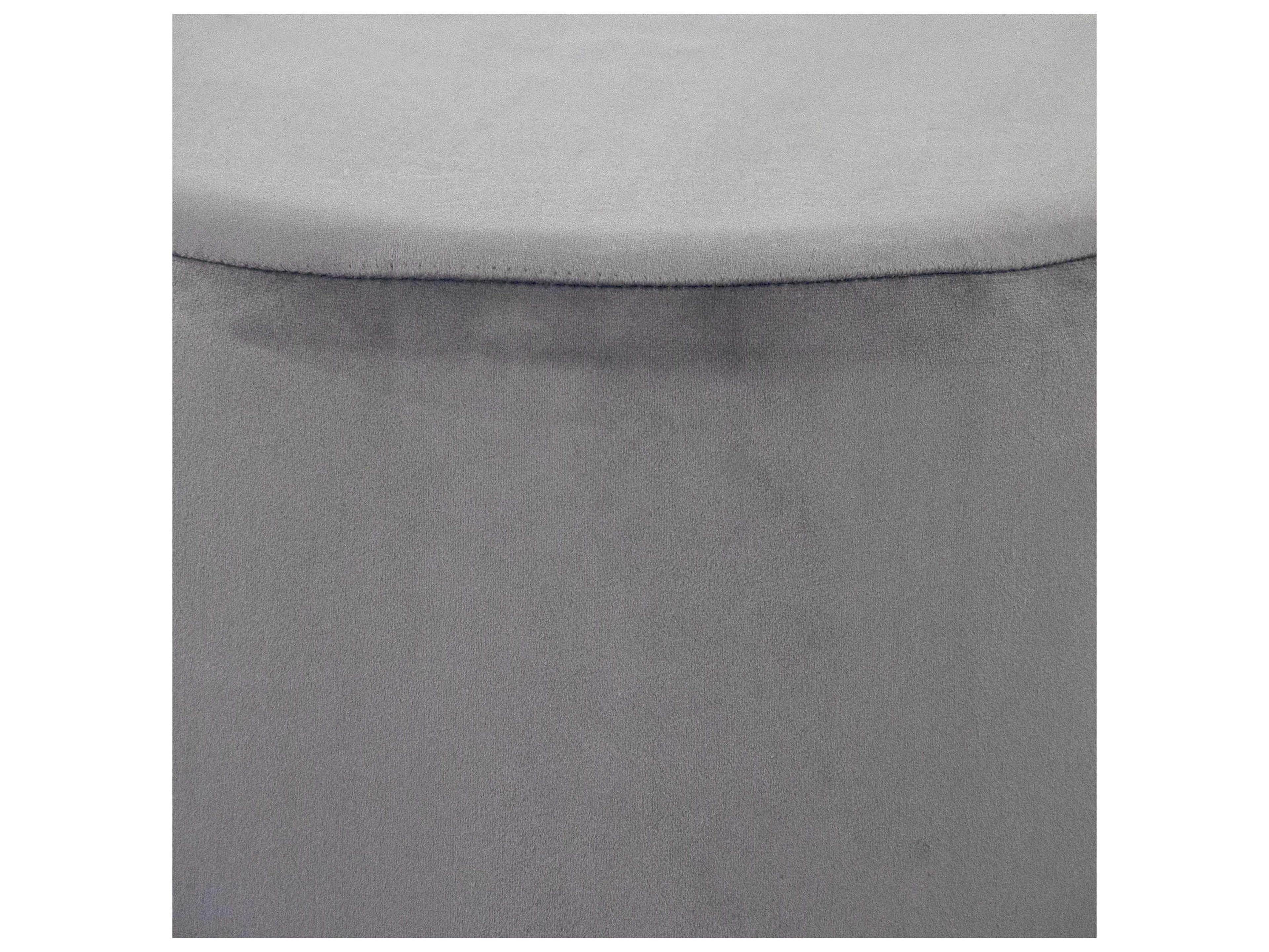 Zentique Pale Blue Velvet Upholstered Accent Stool