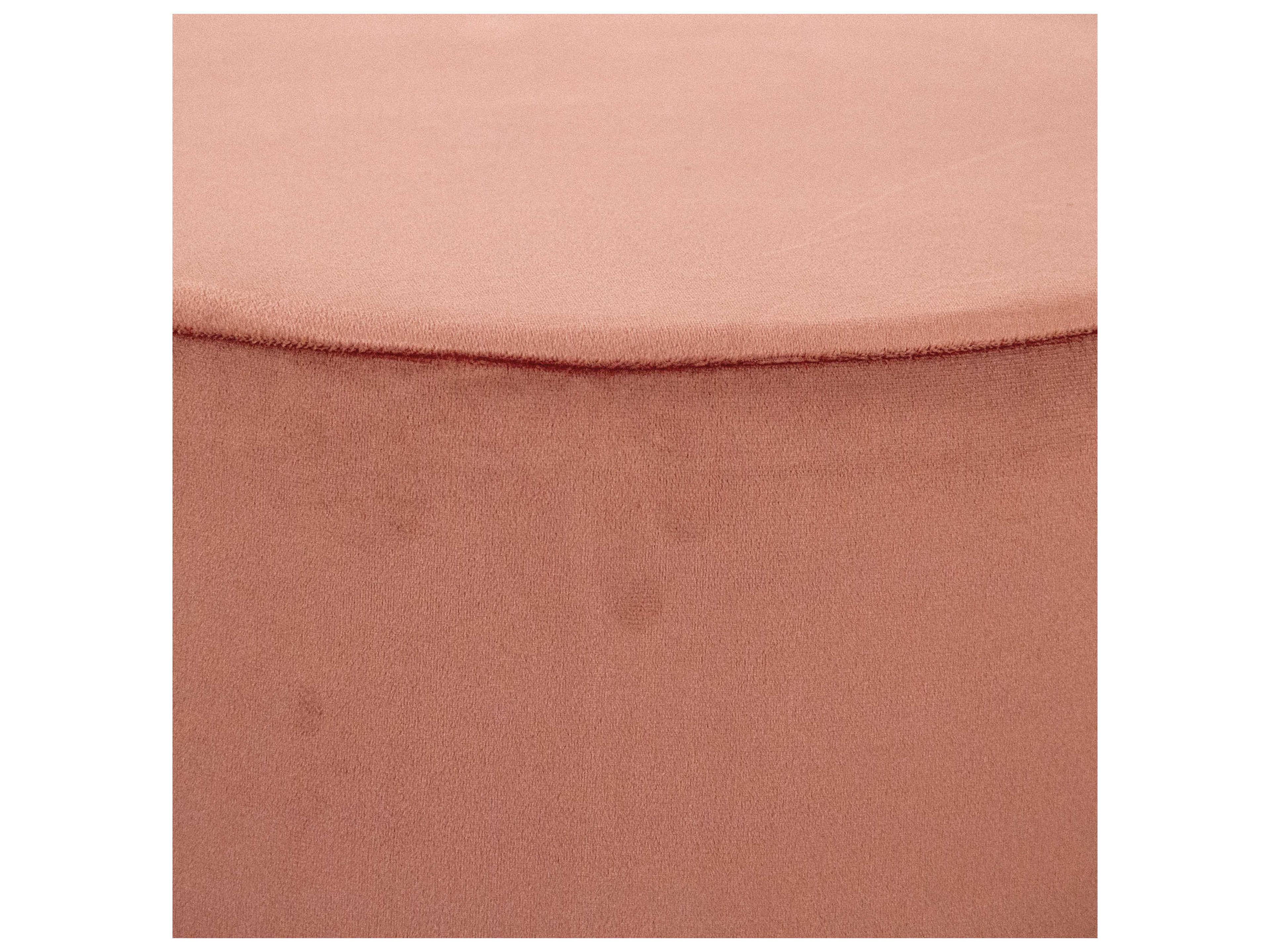 Zentique Mauve Rose Velvet Pink Upholstered Accent Stool