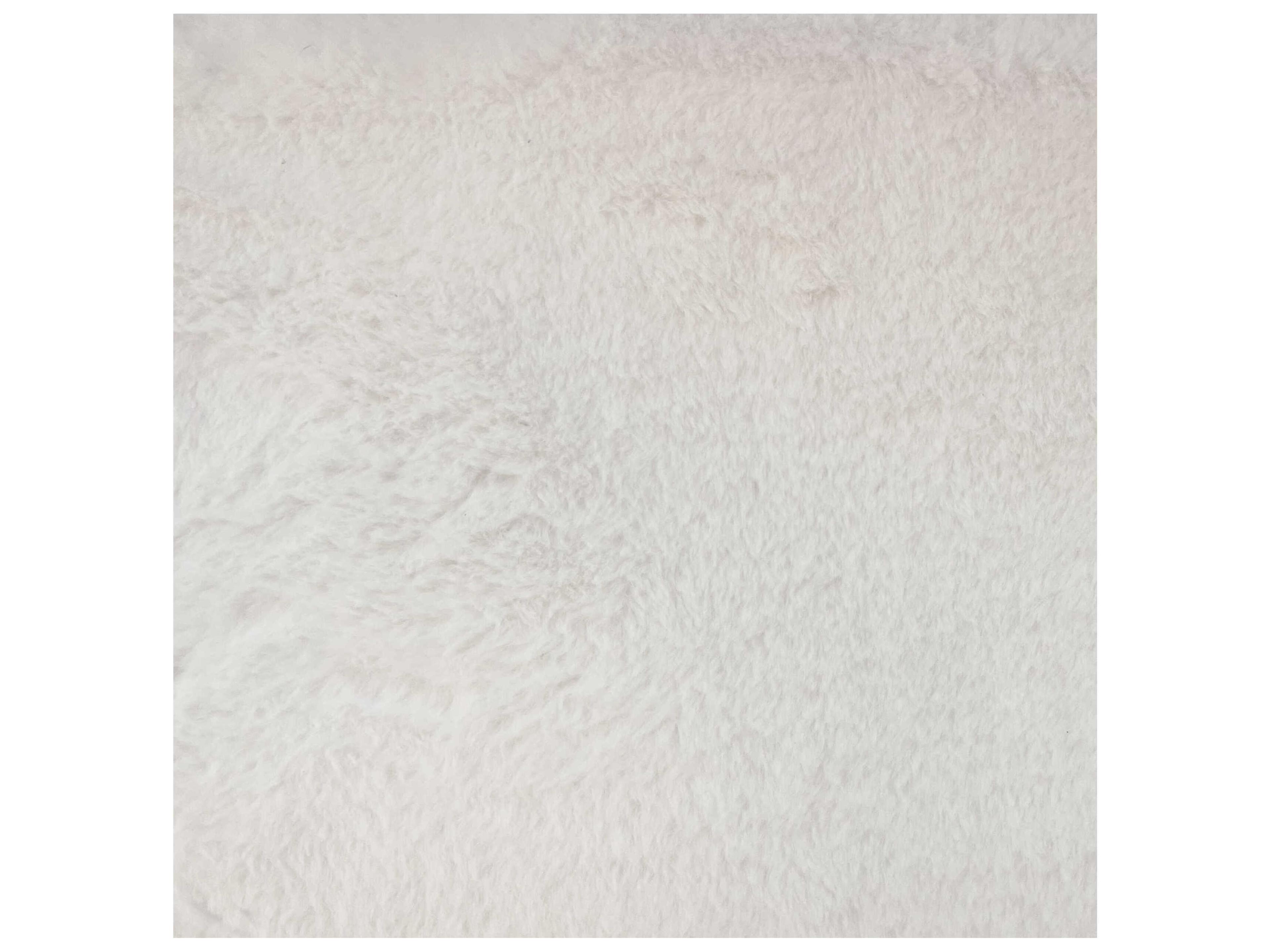 Zentique White Faux Fur Accent Bench