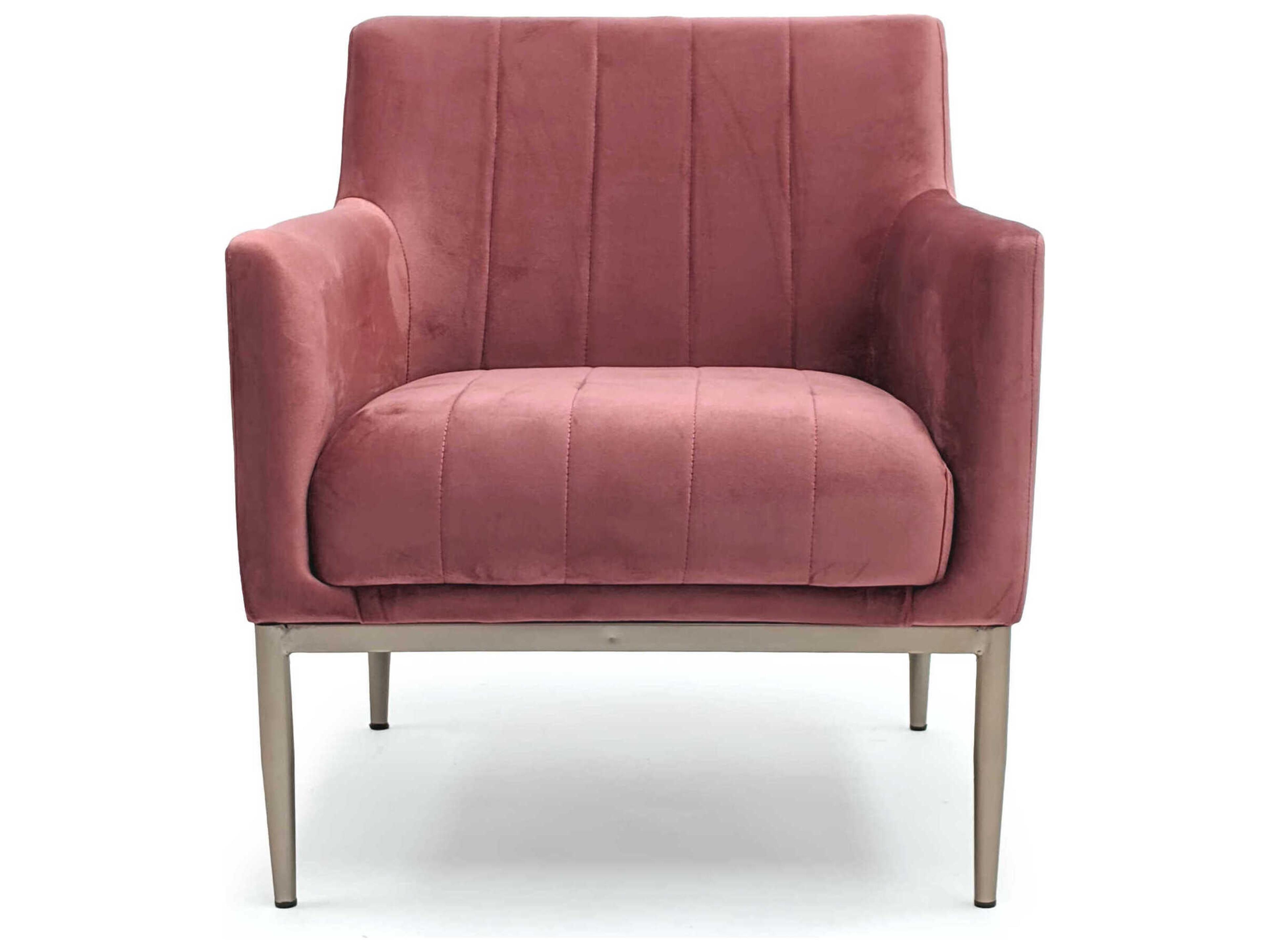 Pink Velvet Accent Chair