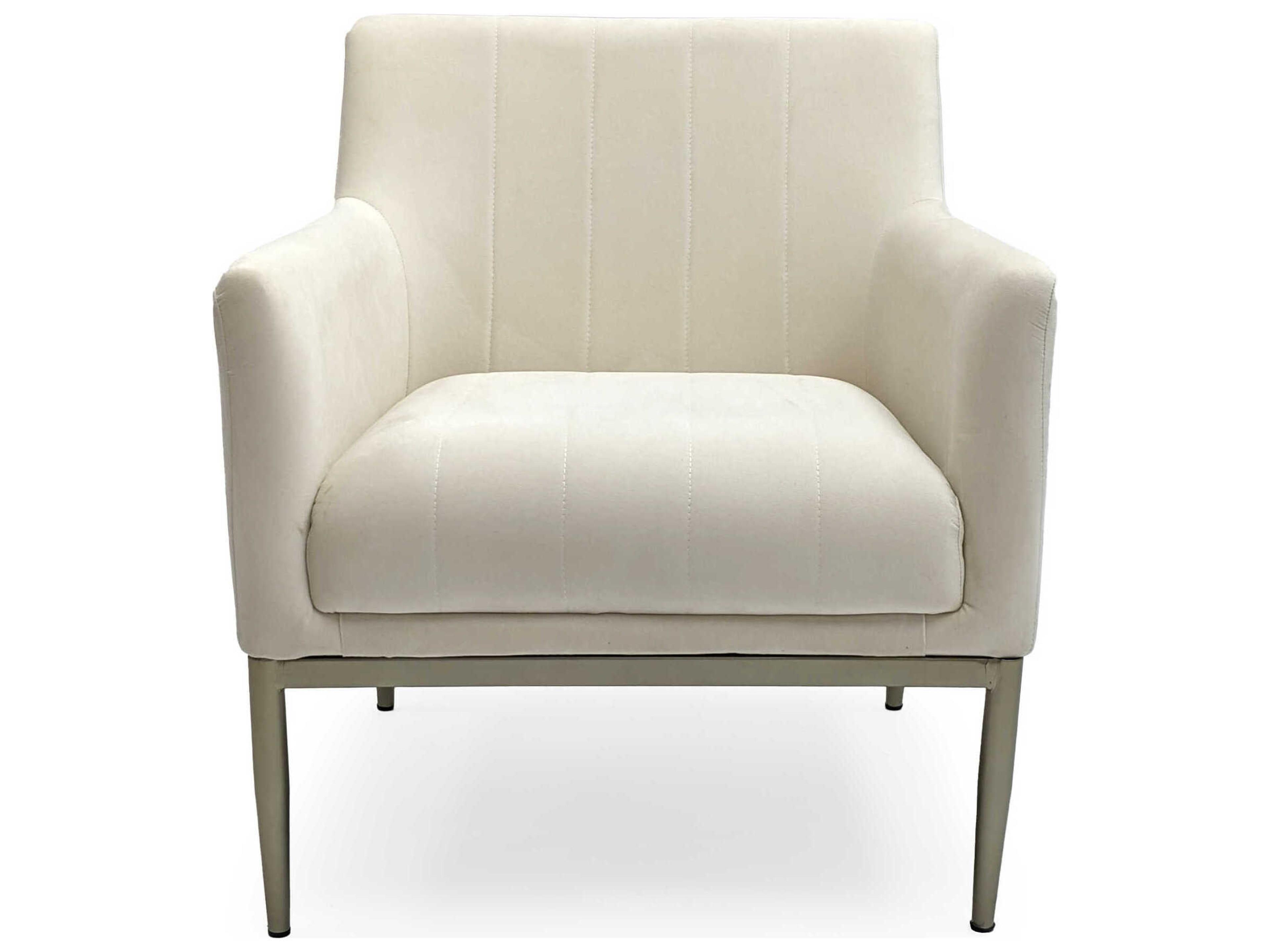 White Velvet Accent Chair
