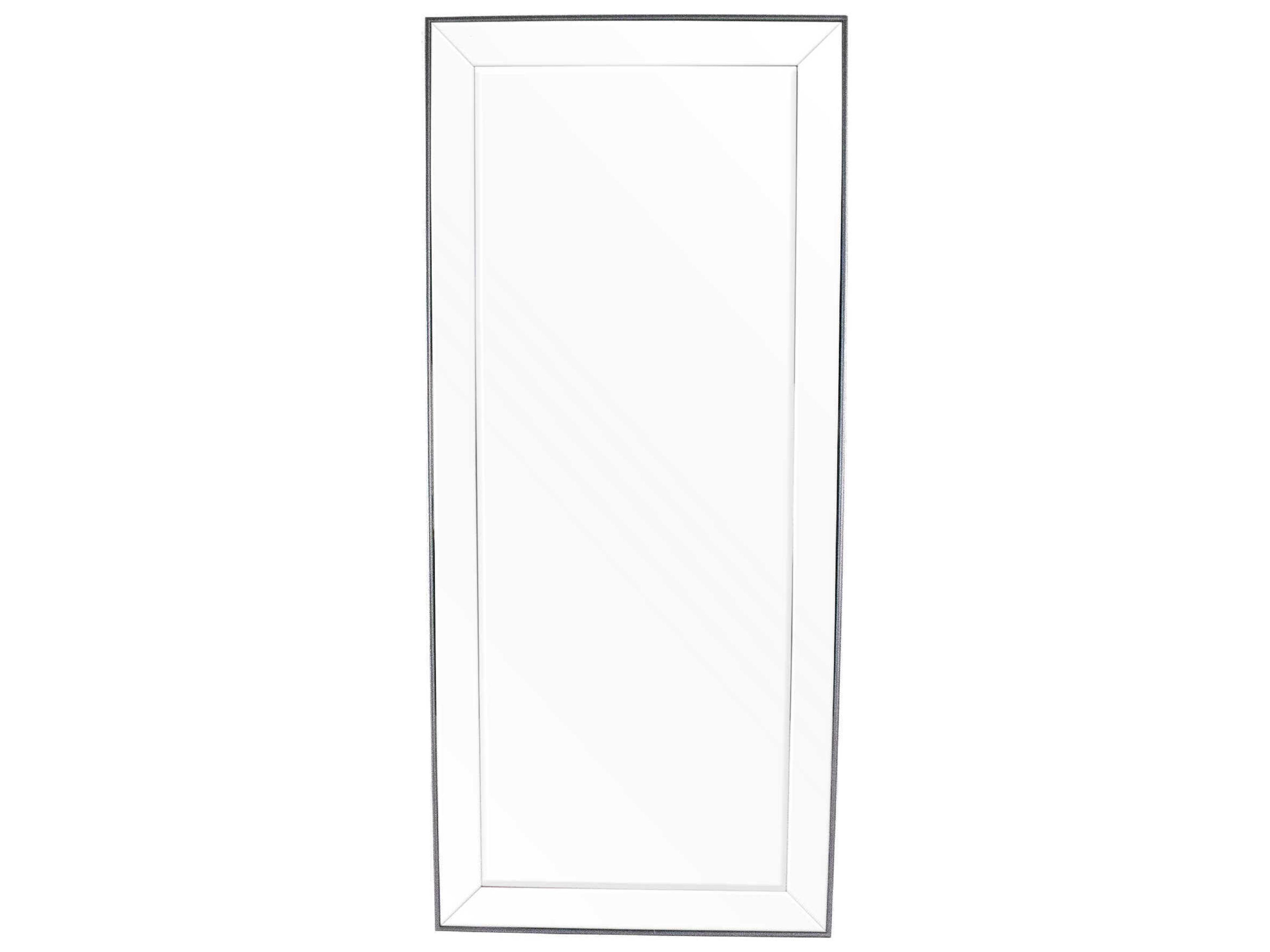 Beveled Silver Wall Mirror Rectangular
