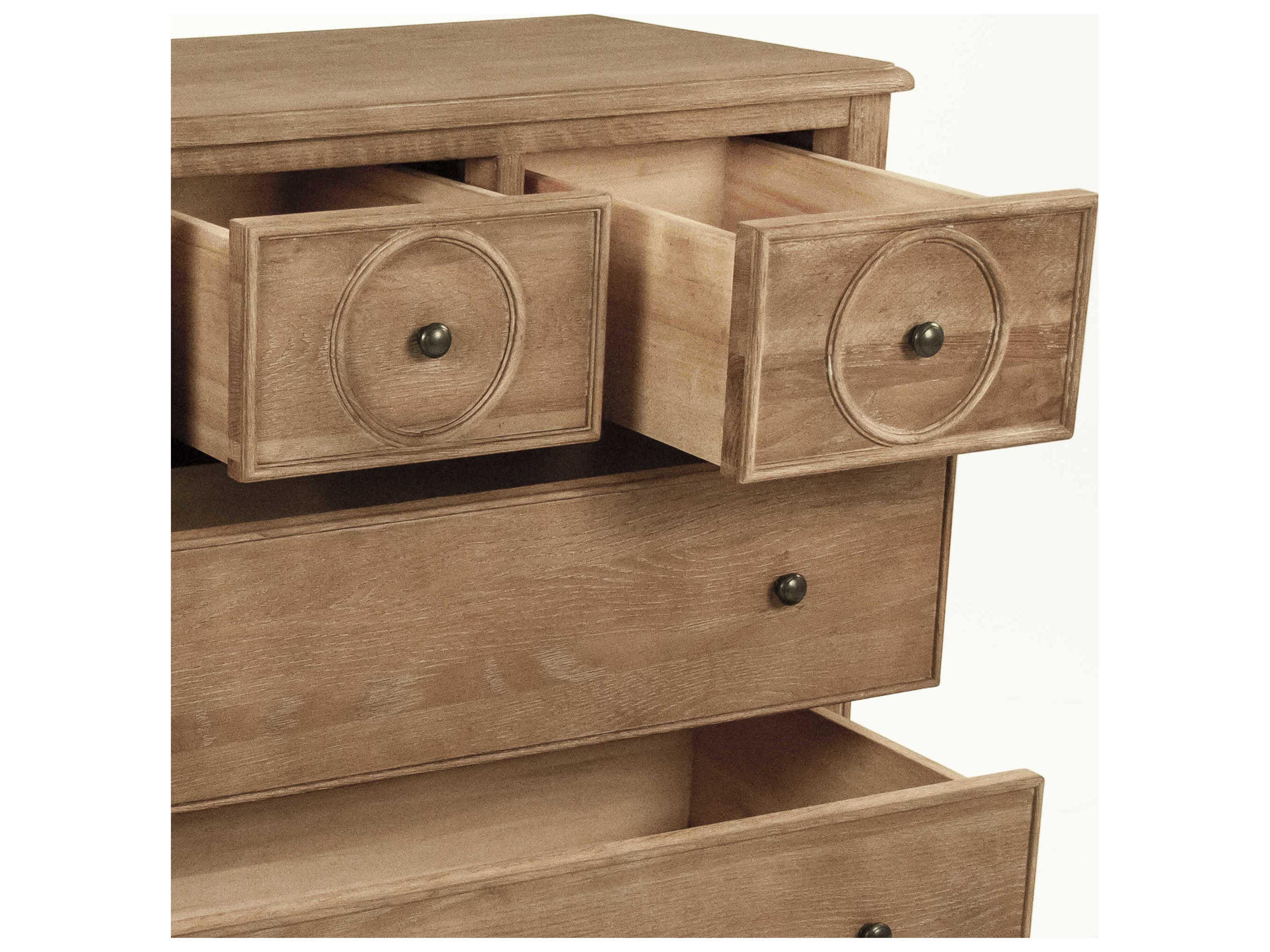 Zentique Edward 5-Drawers Oak Wood Dresser