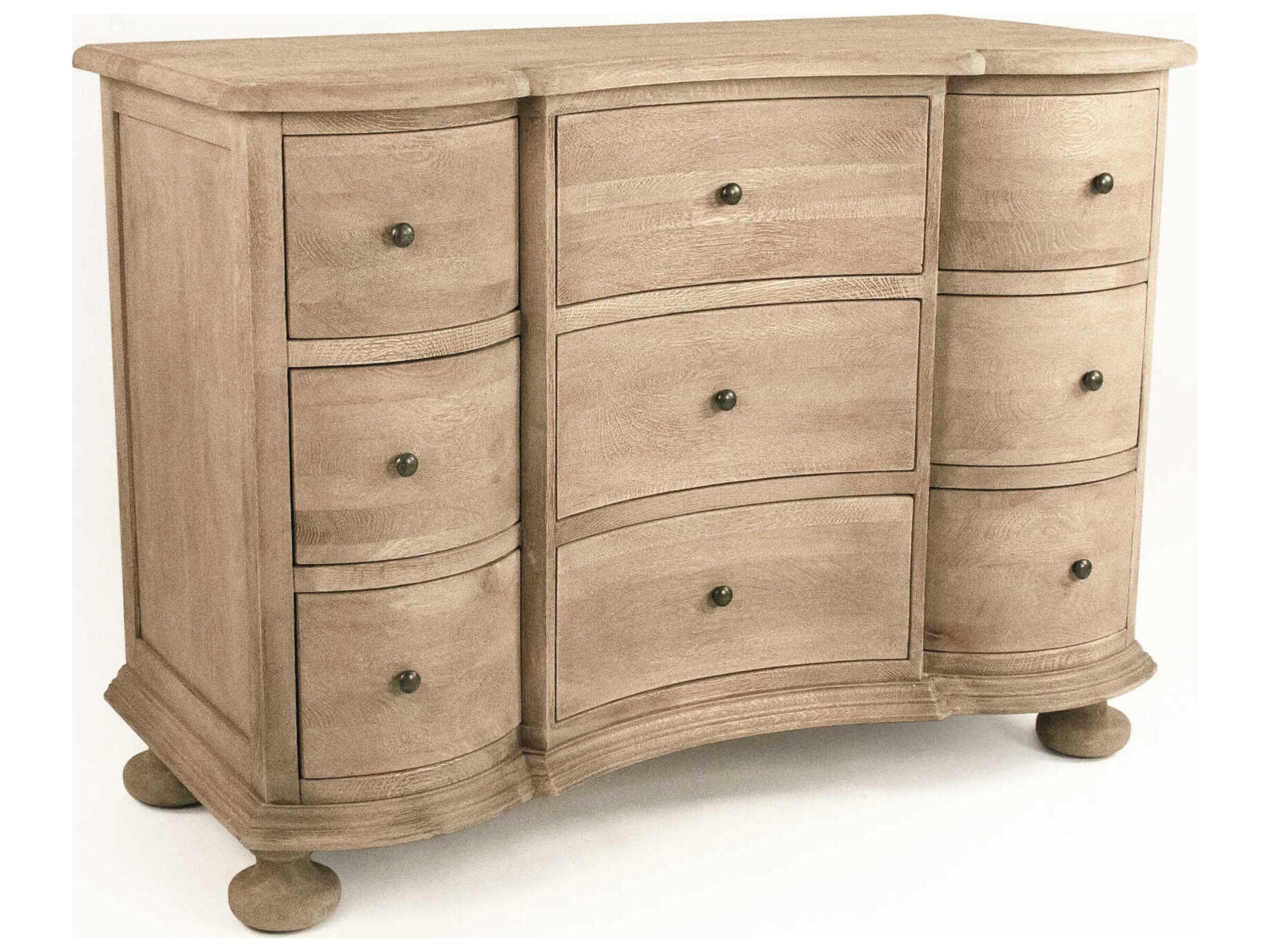 Frances Gray Oak Wood Dresser