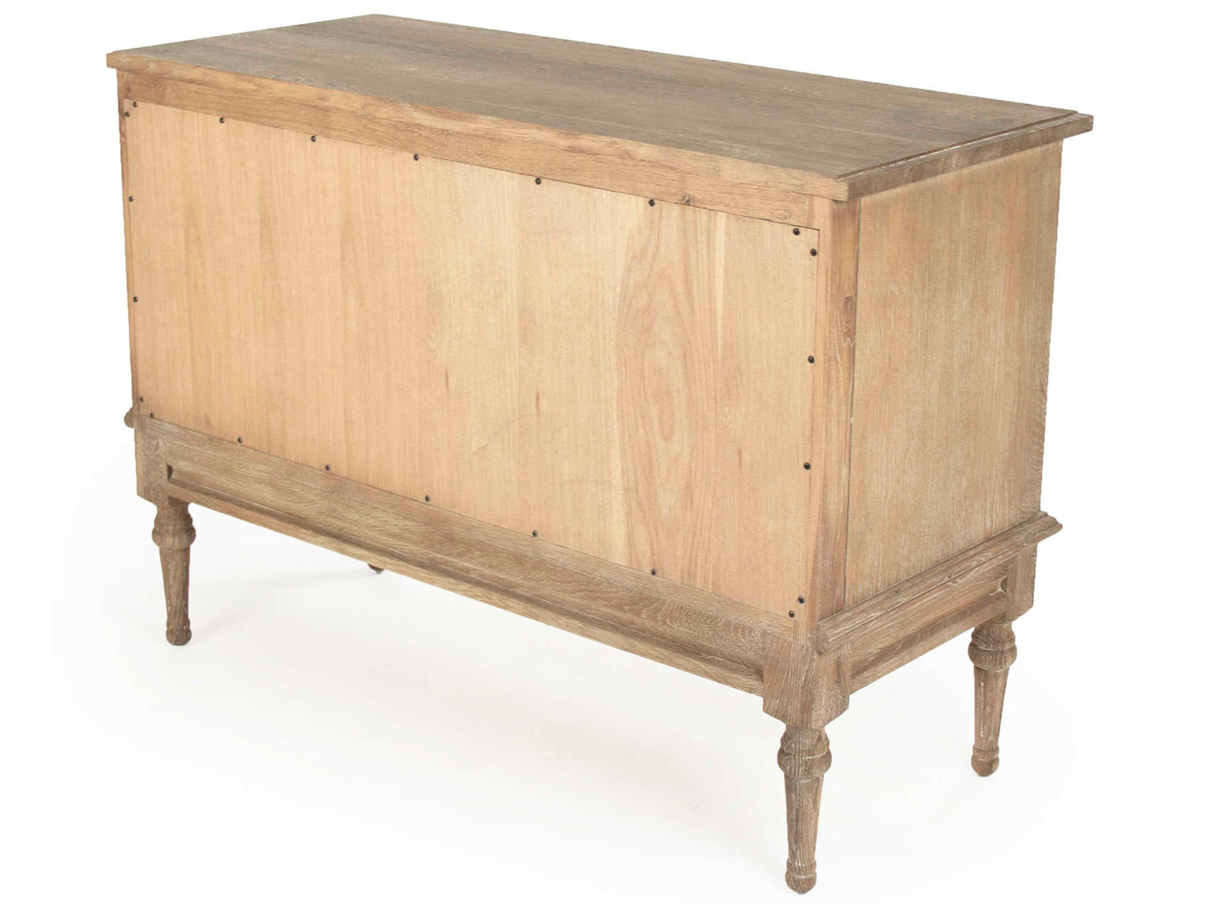 Zentique 3-Drawers Gray Oak Wood Dresser