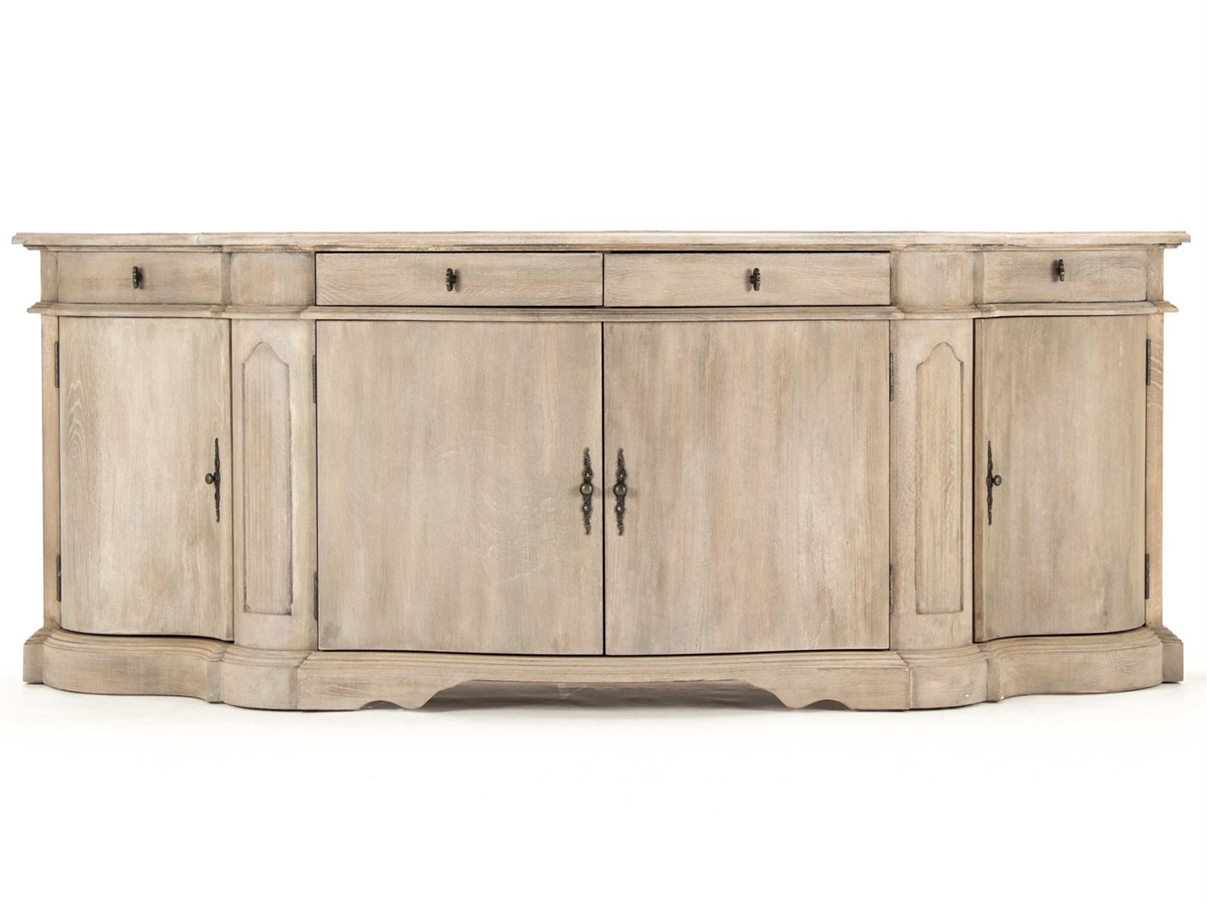 Zentique 80" Oak Wood Sideboard