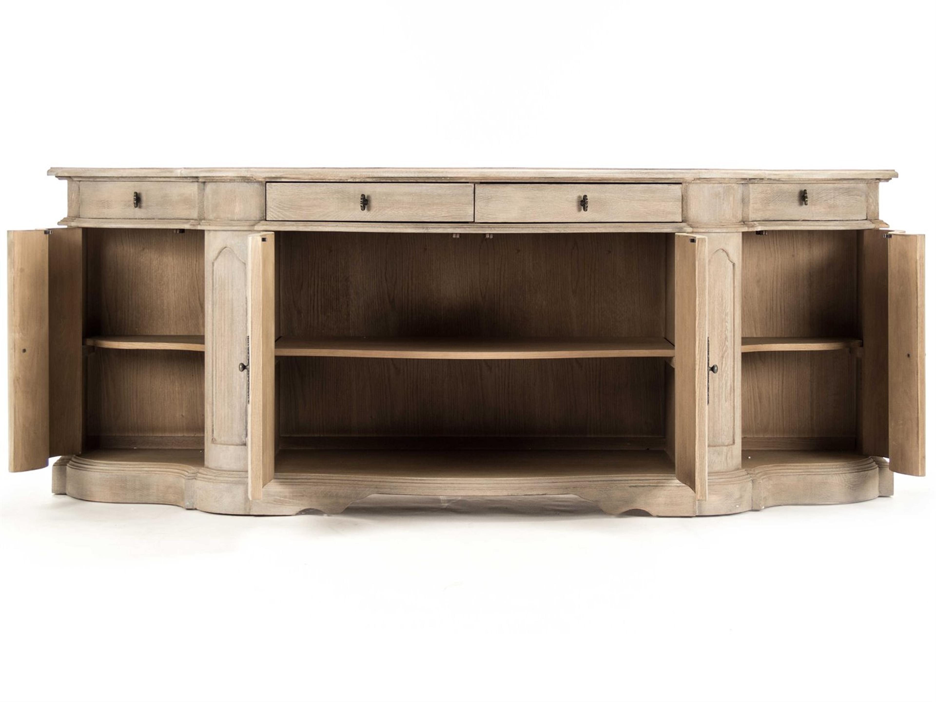 Zentique 80" Oak Wood Sideboard