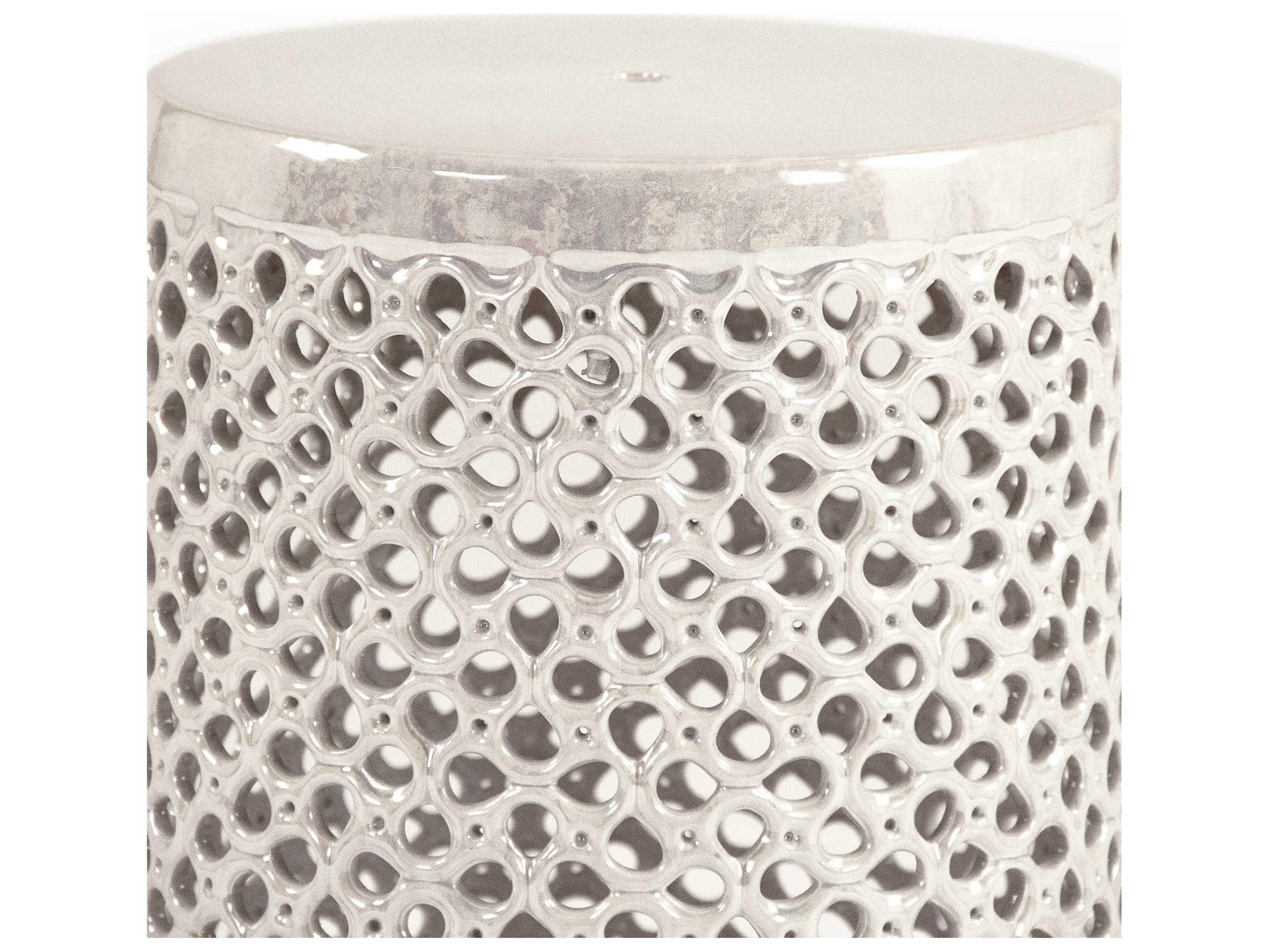 Zentique Iridescent Grey Gray Accent Stool