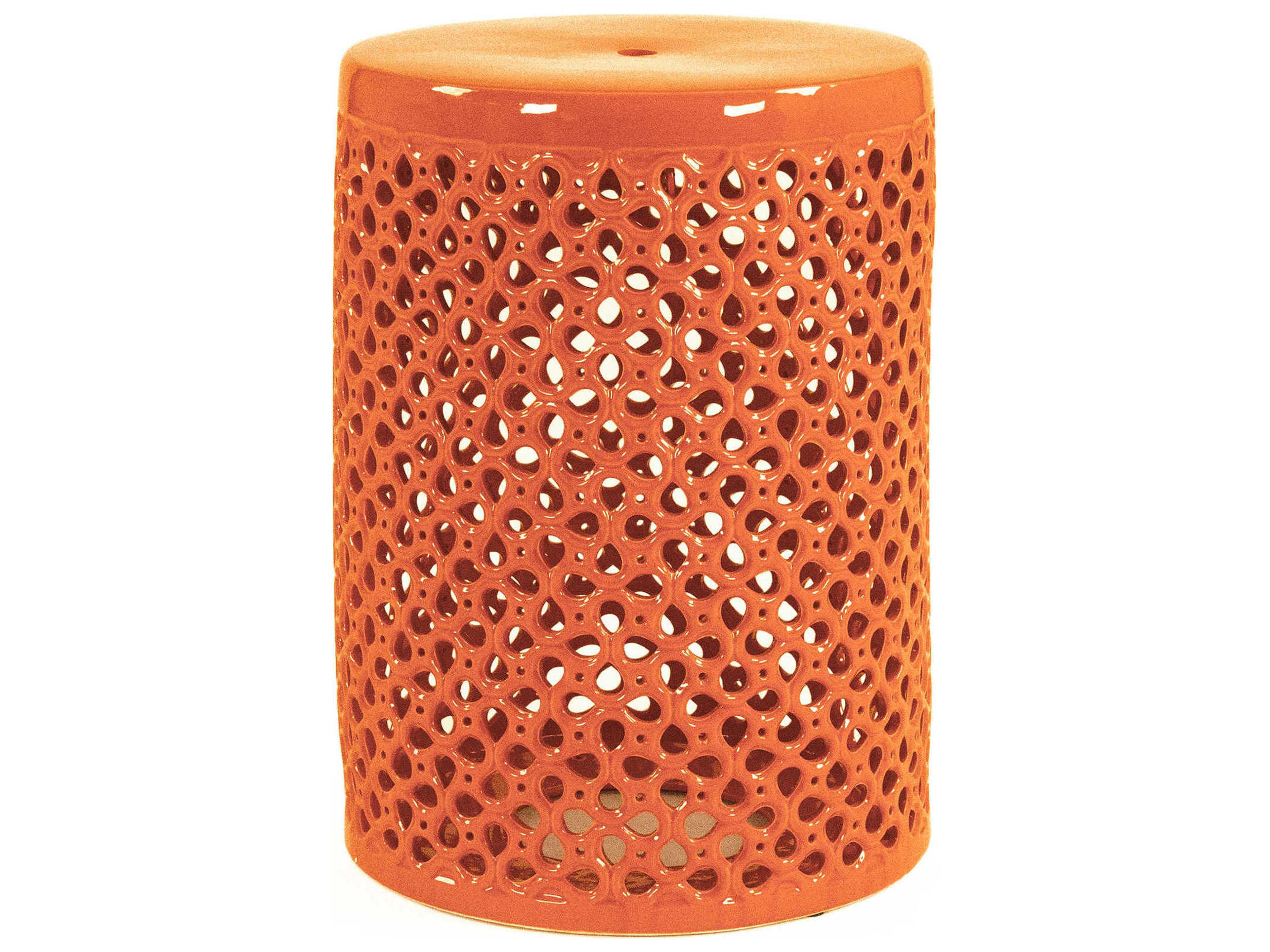 Zentique Orange Accent Stool