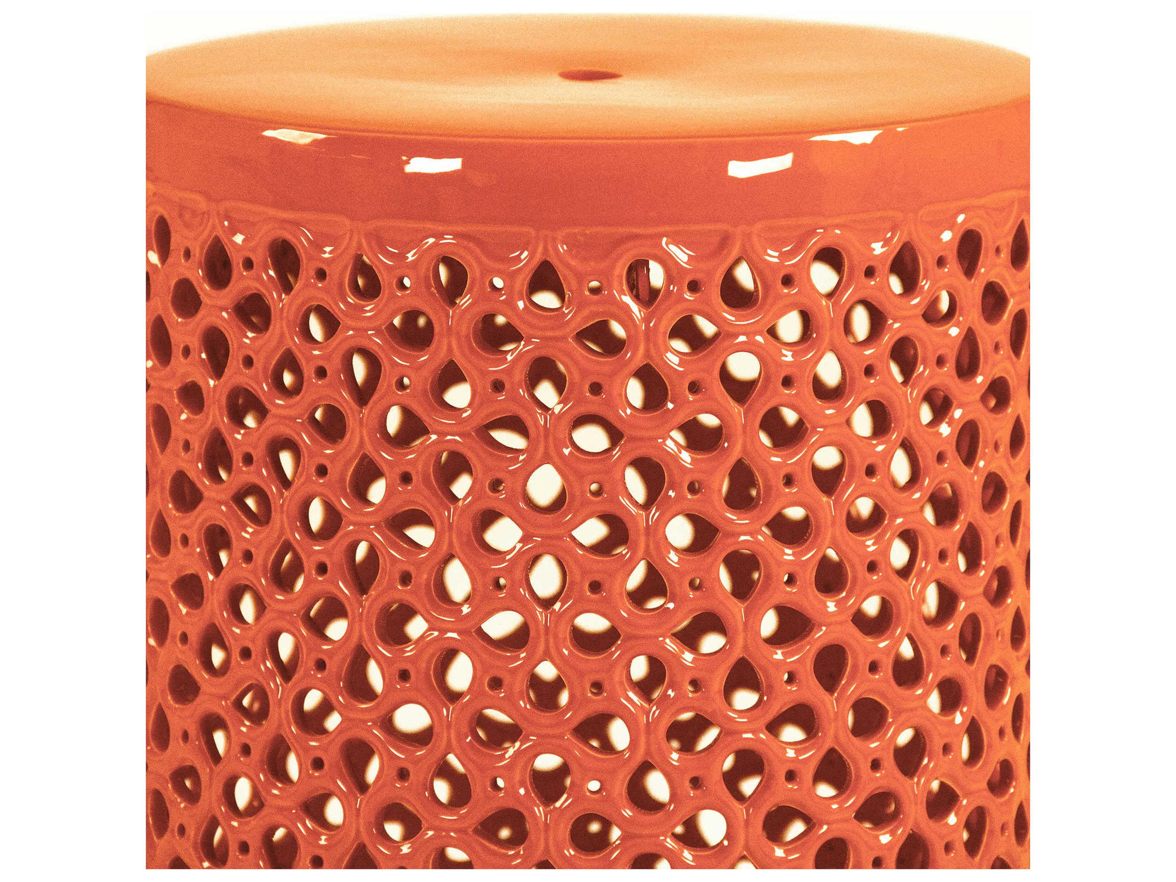 Zentique Orange Accent Stool