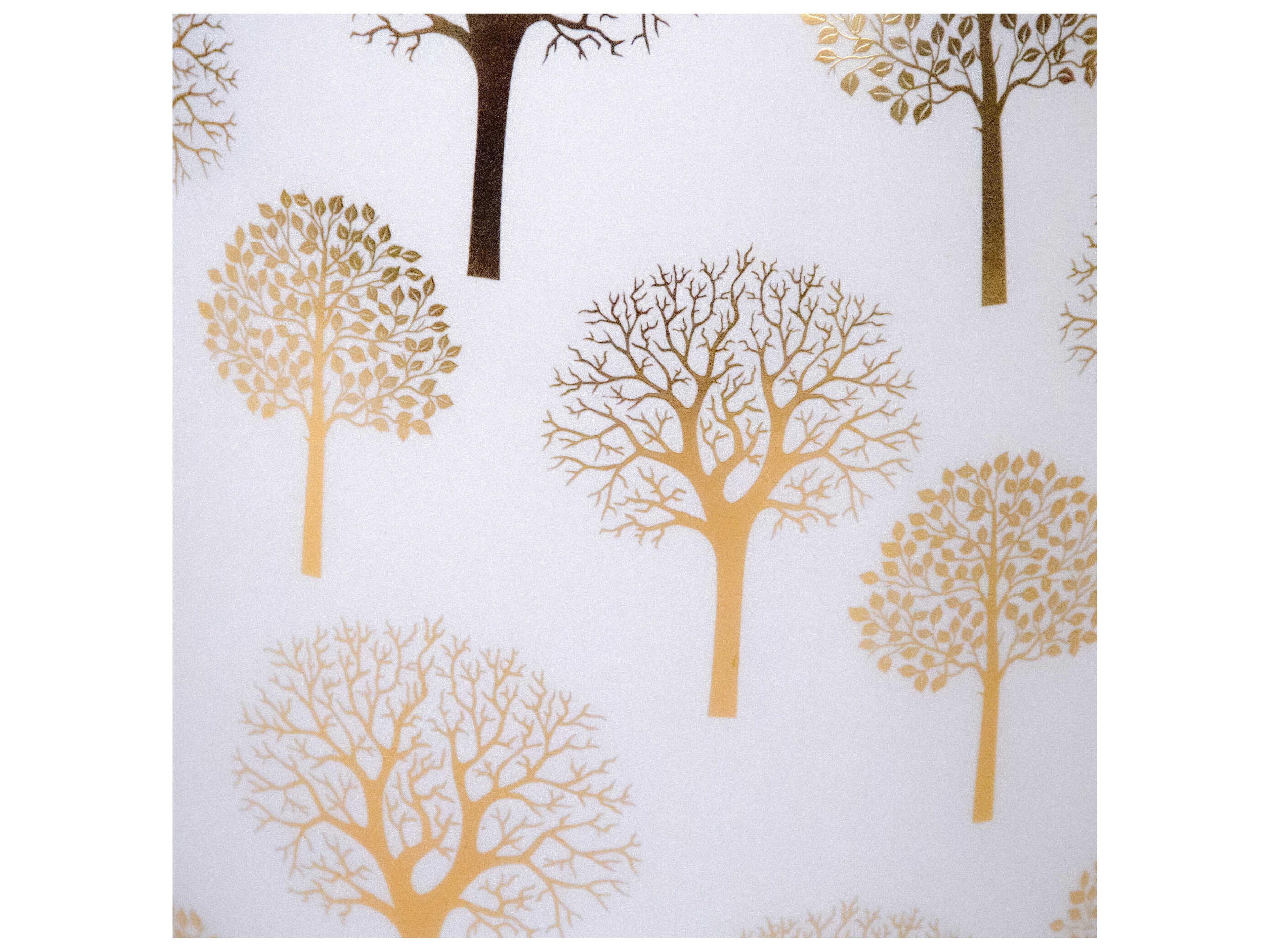 Zentique Garden White Gold Accent Stool