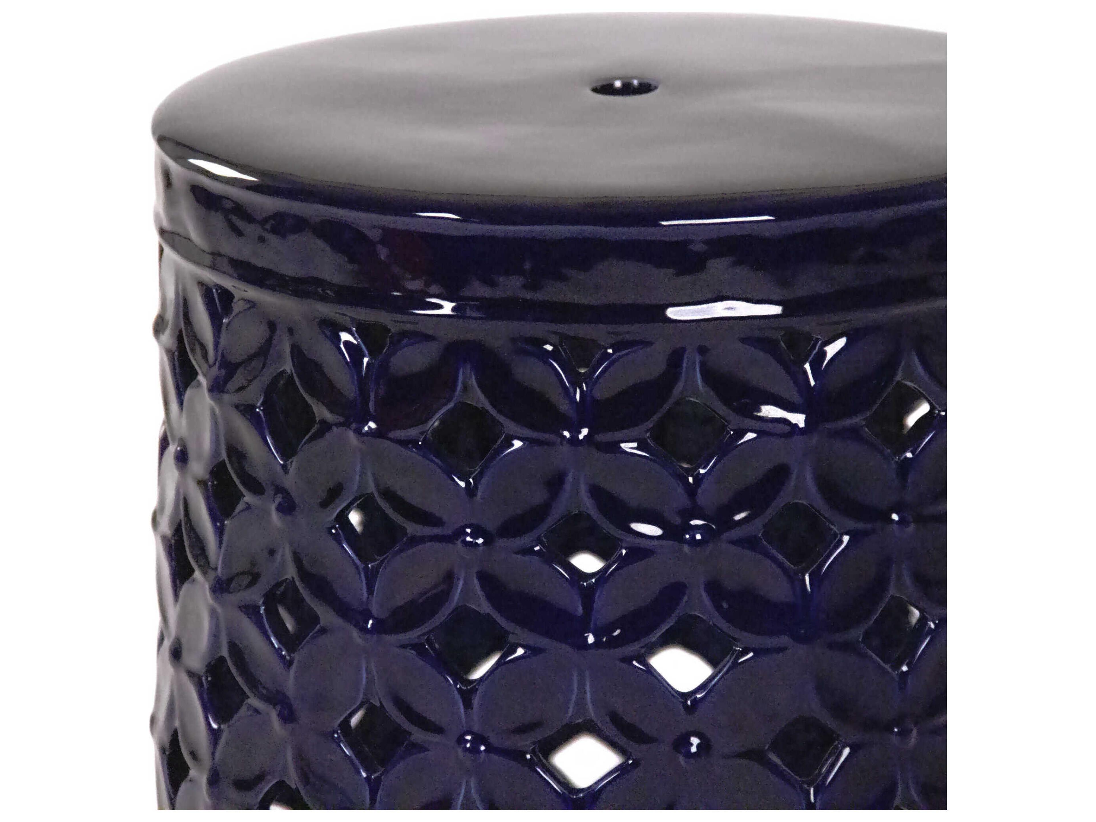 Zentique Garden Blue Accent Stool