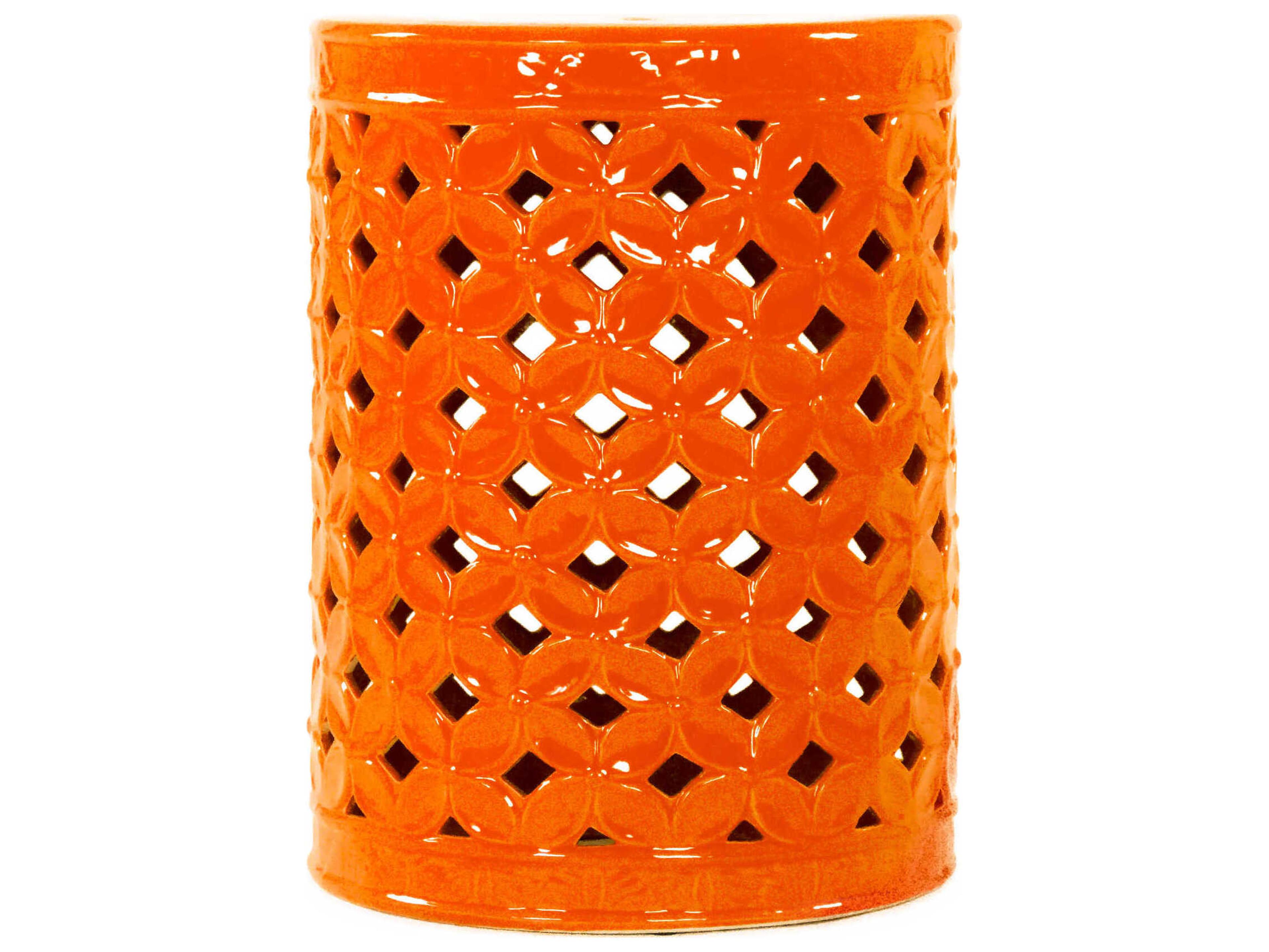 Garden Orange Accent Stool