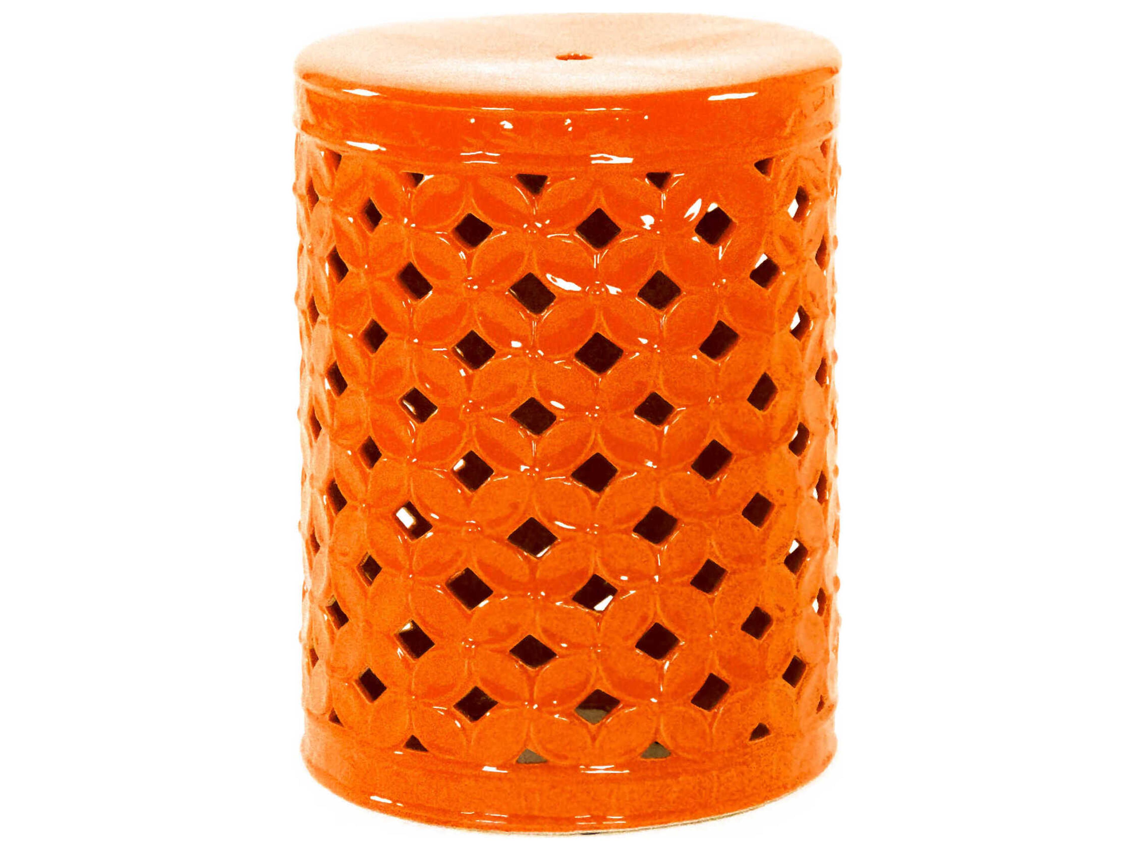Zentique Garden Orange Accent Stool