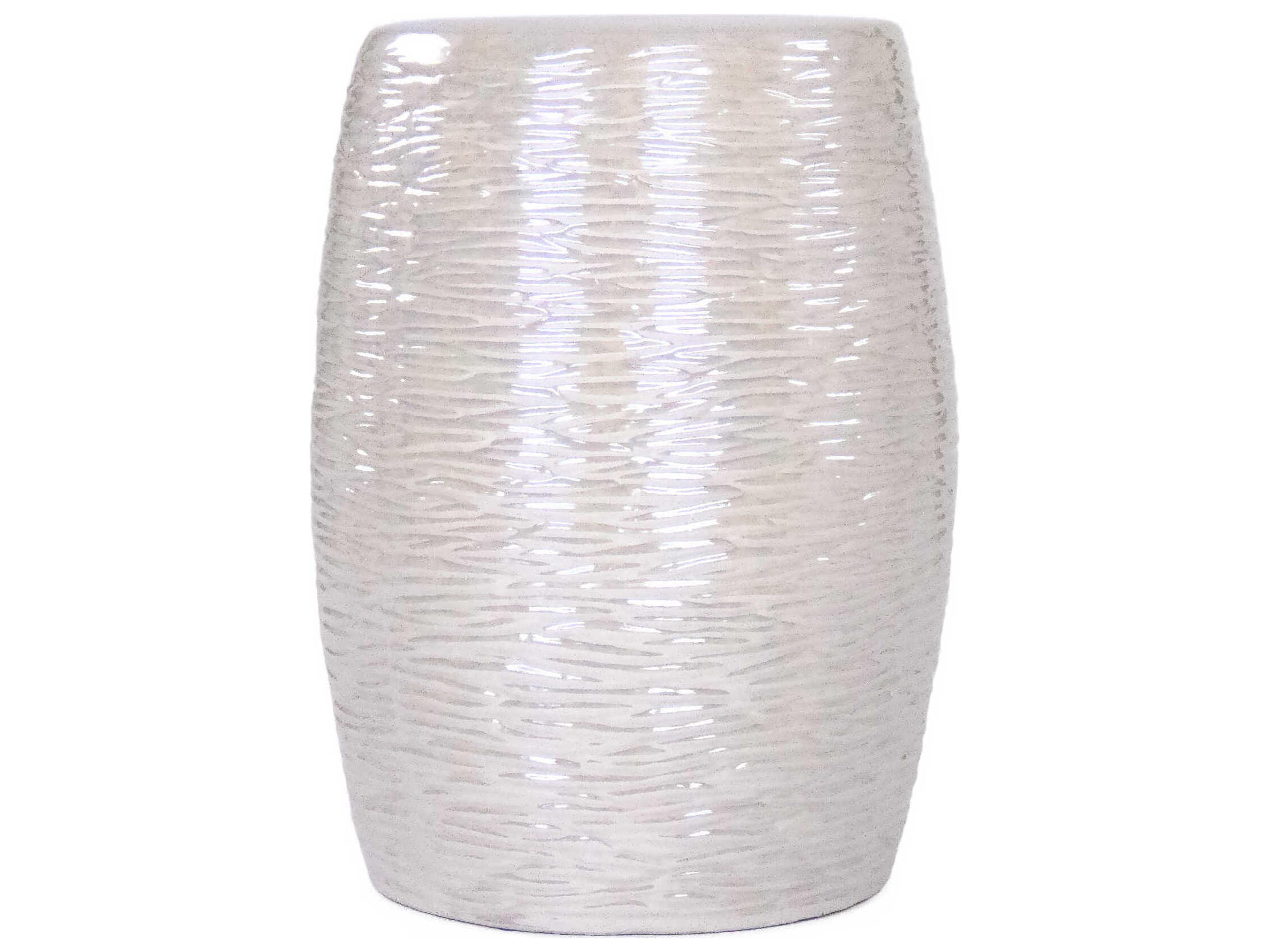 Garden Iridescent Grey Accent Stool