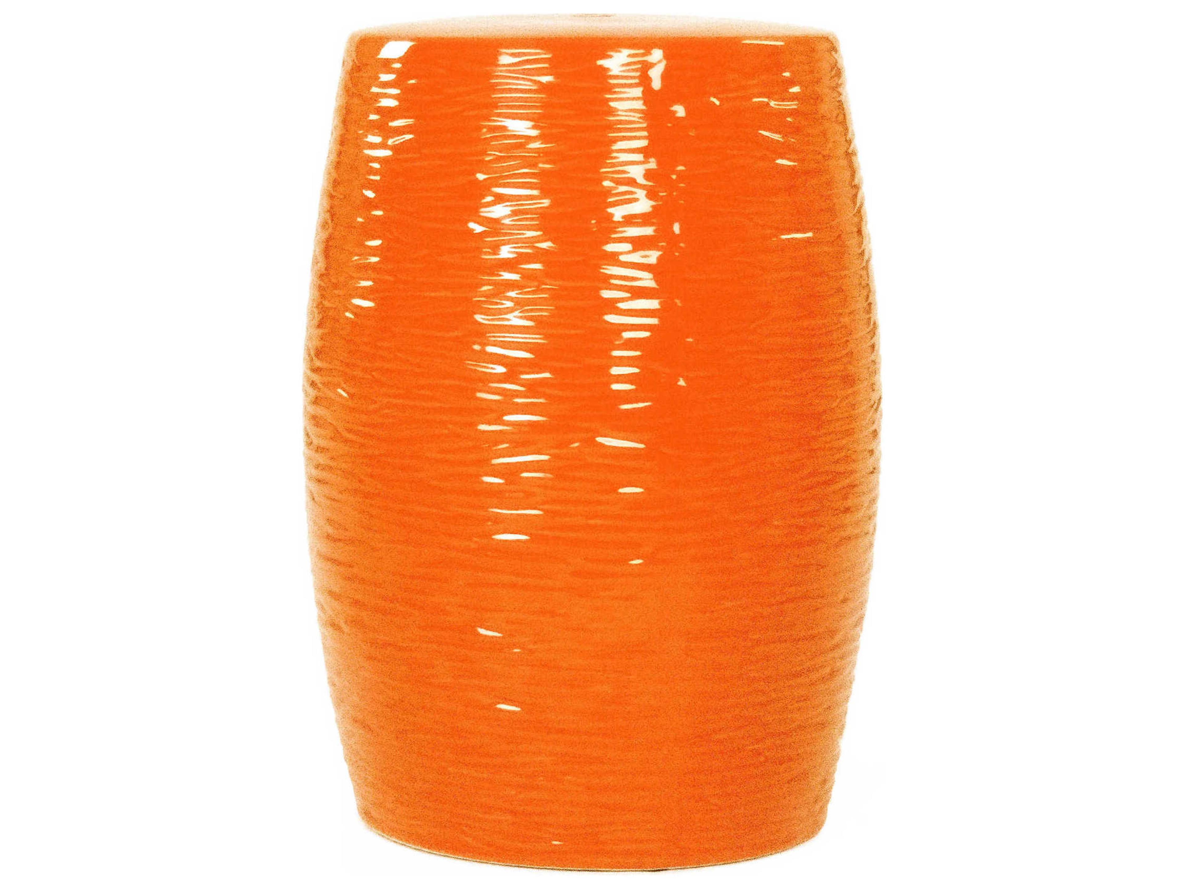 Garden Orange Accent Stool