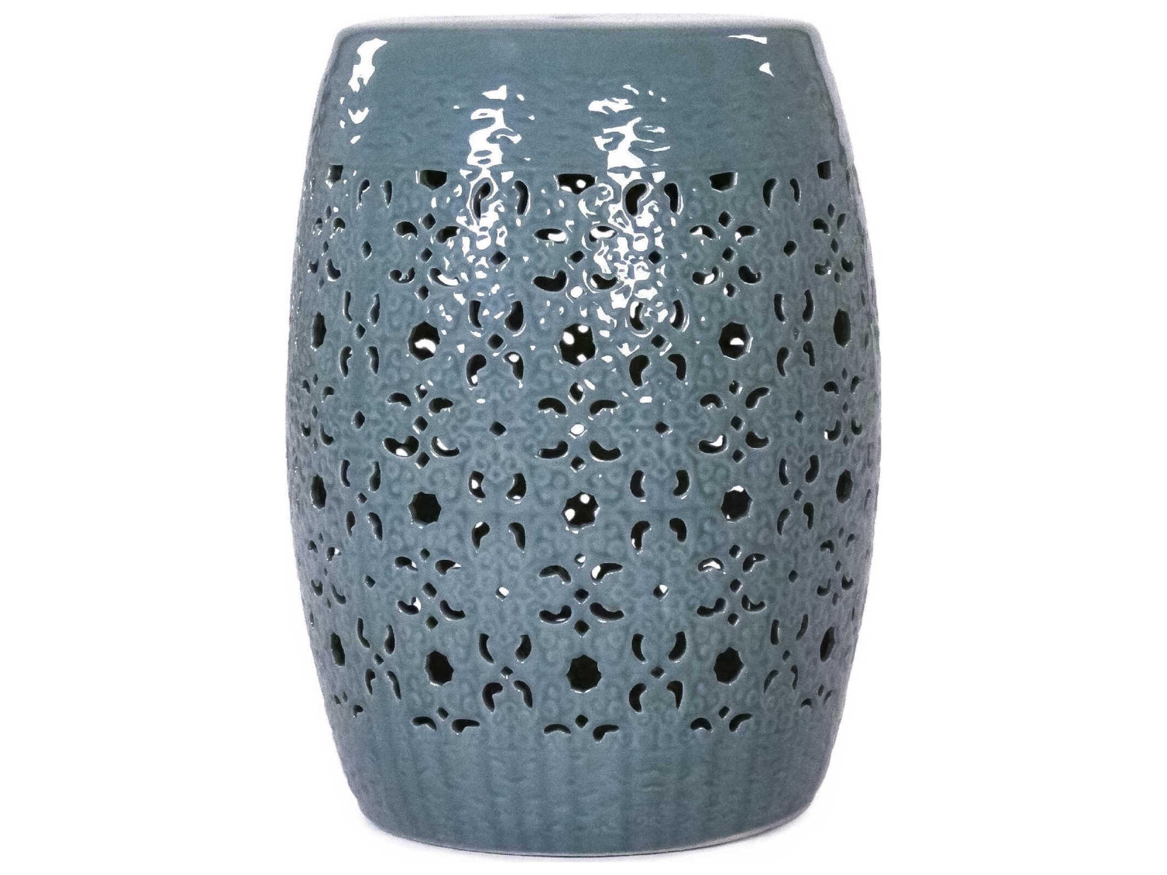 Celadon Blue Accent Stool
