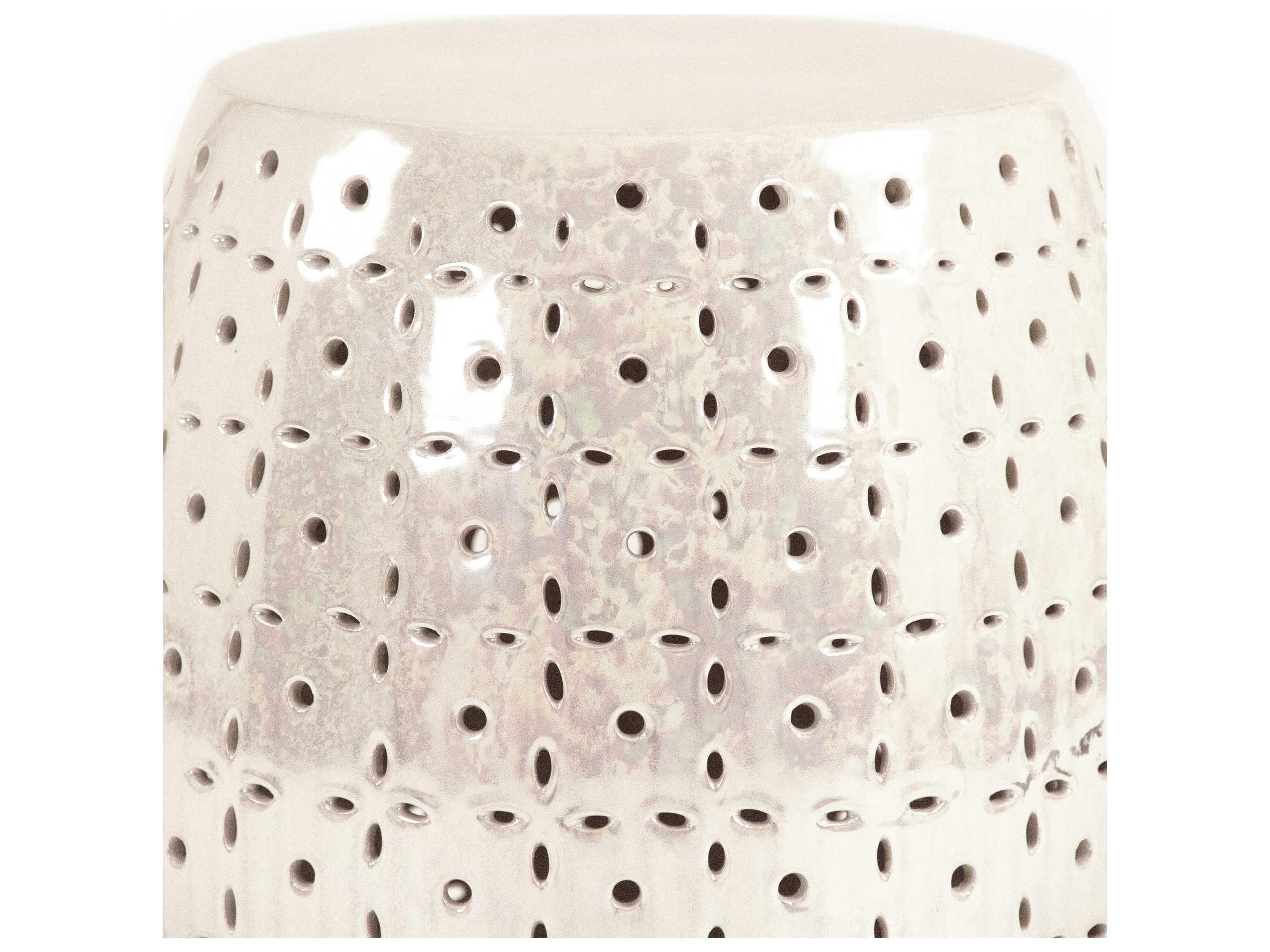 Zentique Iridescent Grey Gray Accent Stool