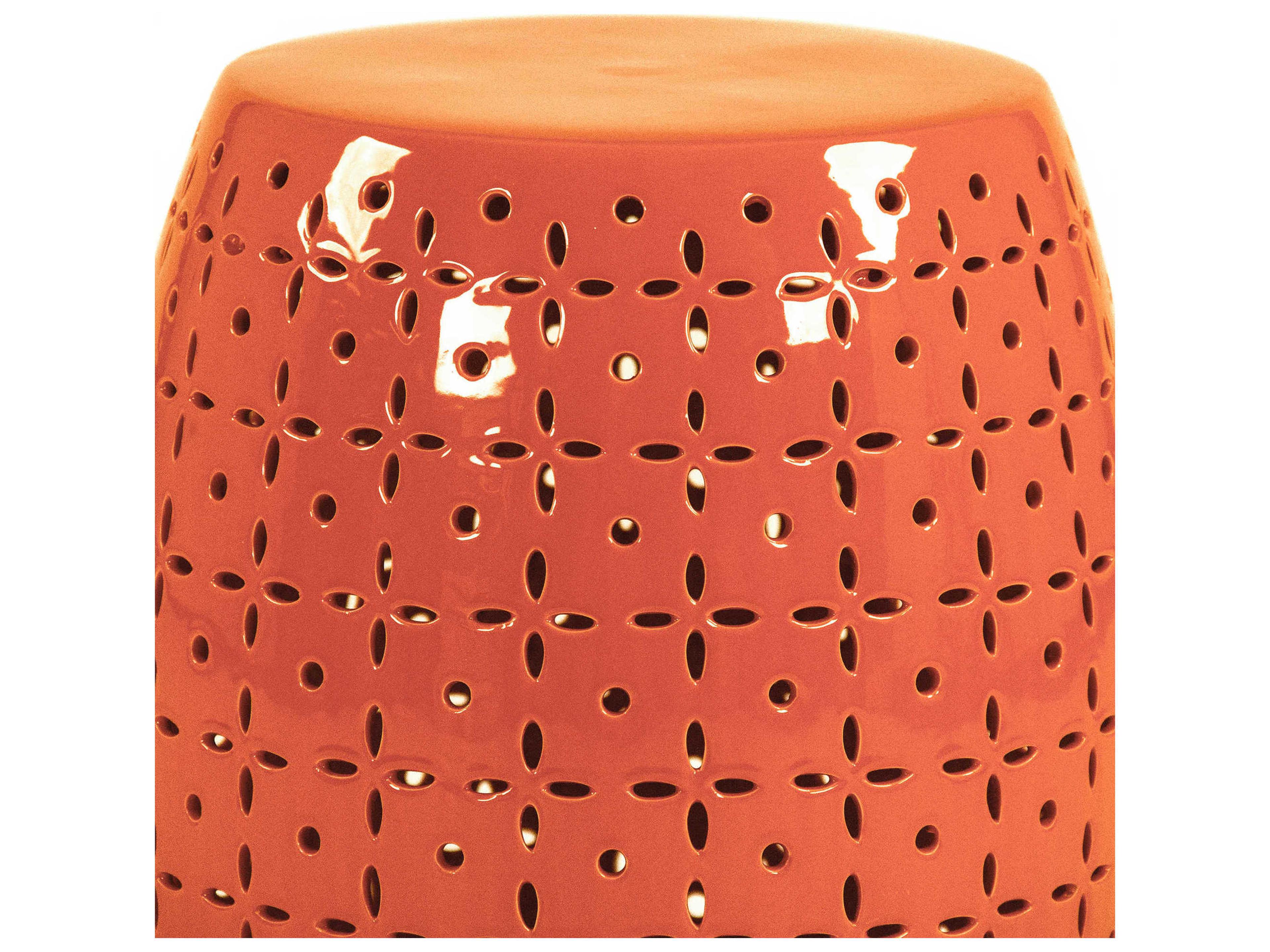 Zentique Orange Accent Stool