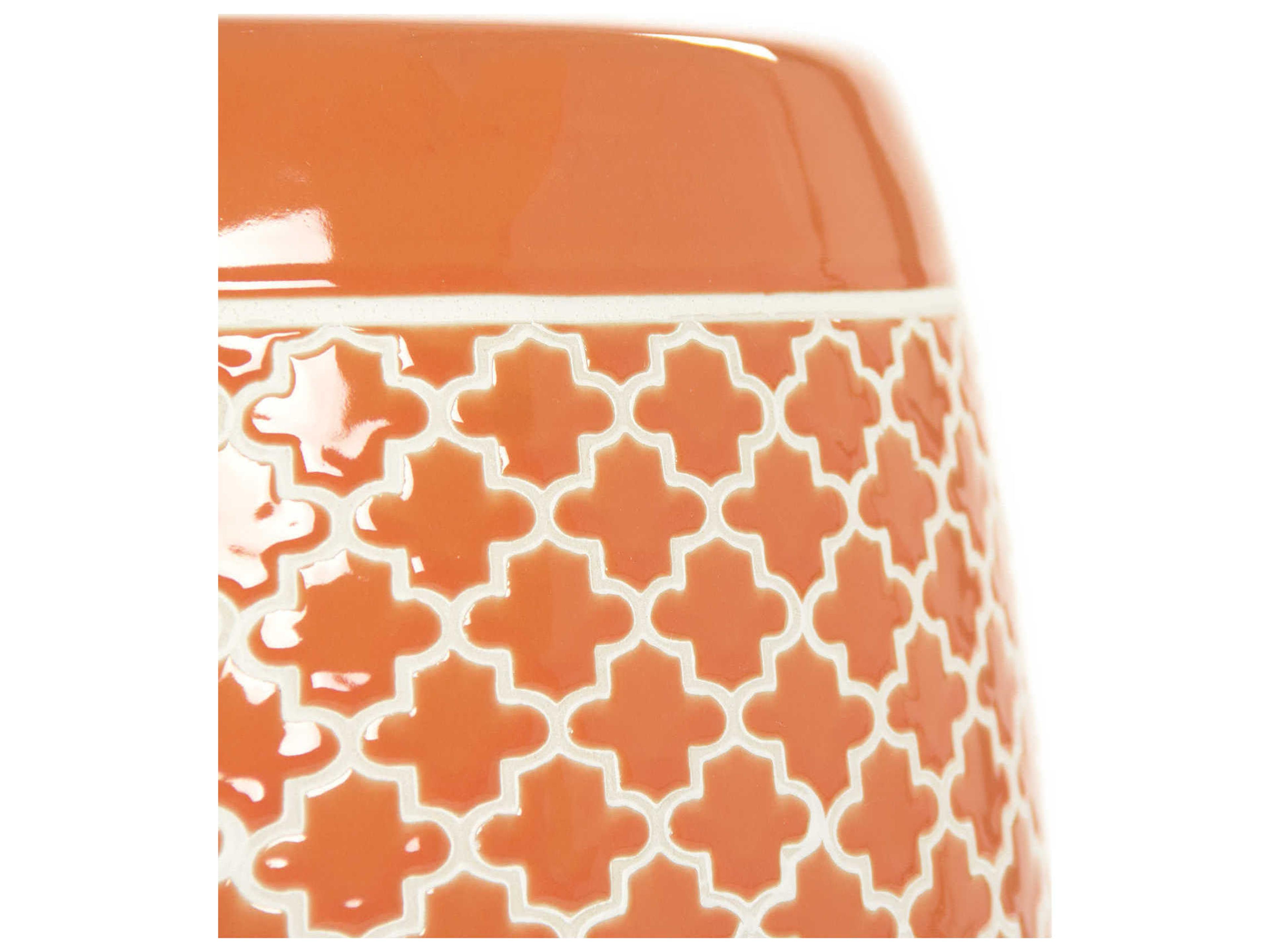Zentique Orange Accent Stool