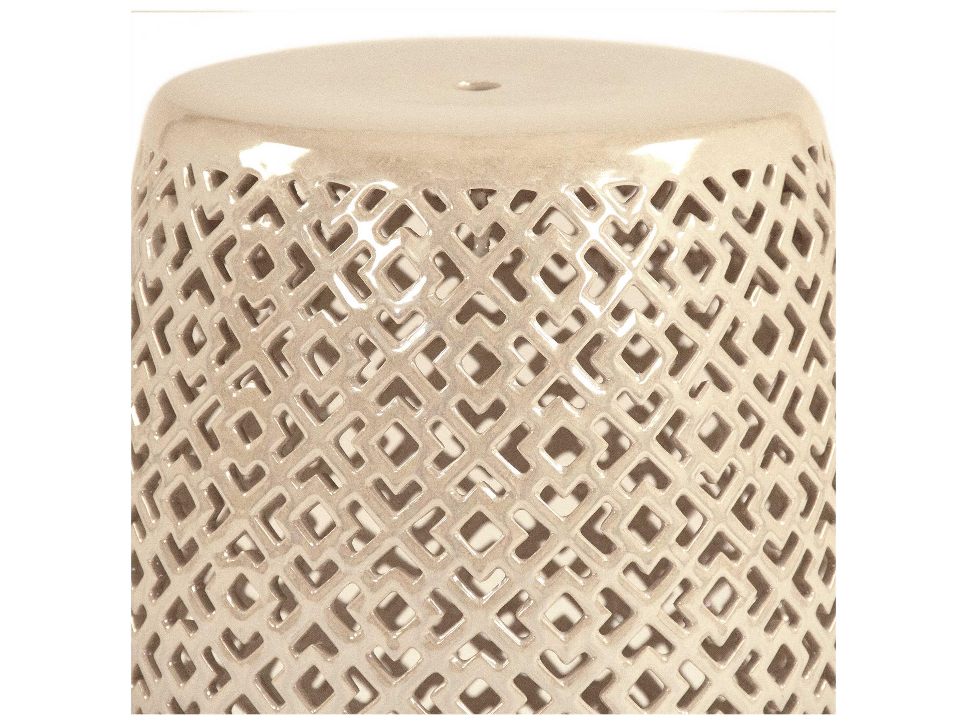 Zentique Iridescent Grey Gray Accent Stool