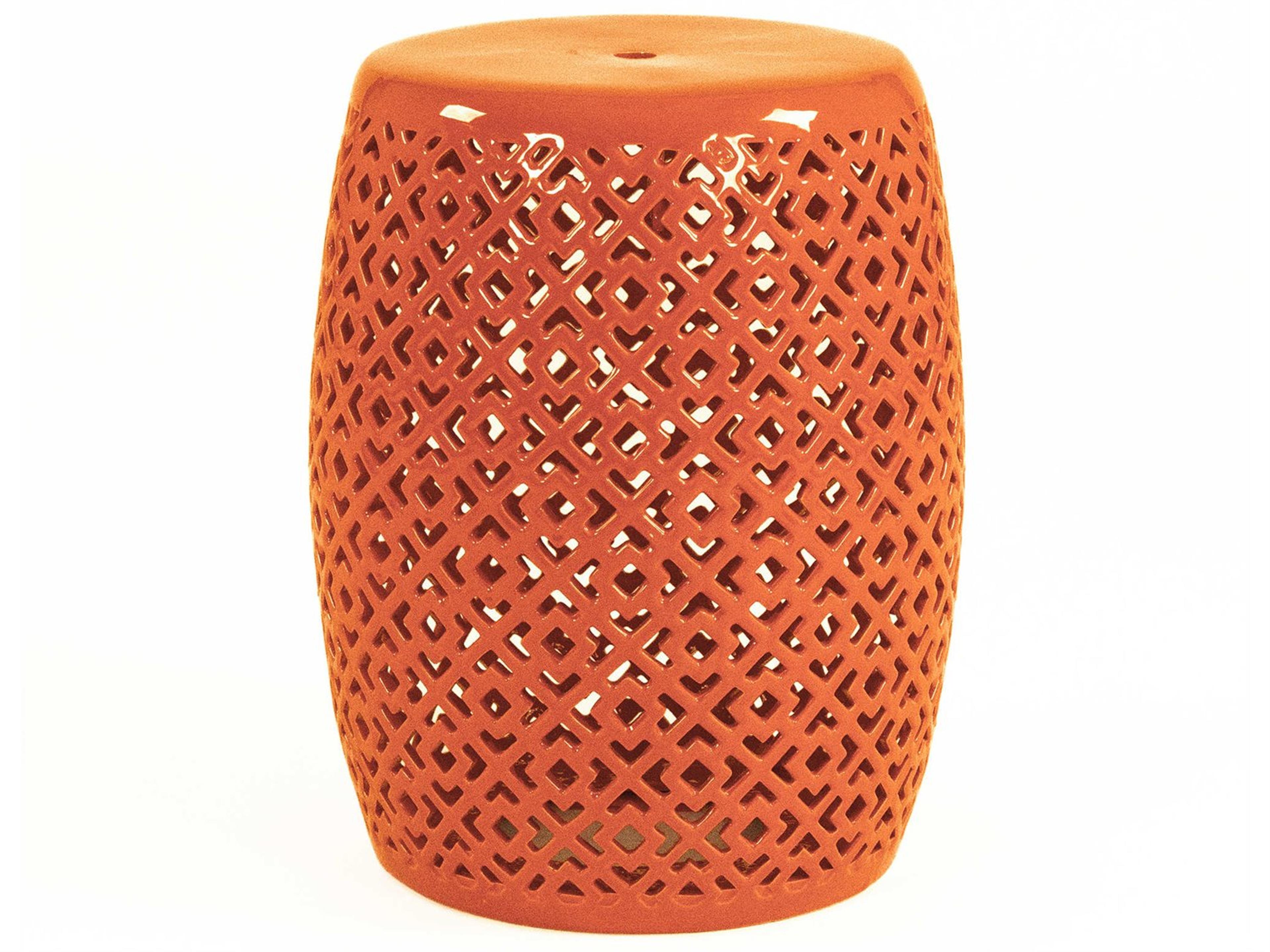 Zentique Orange Accent Stool