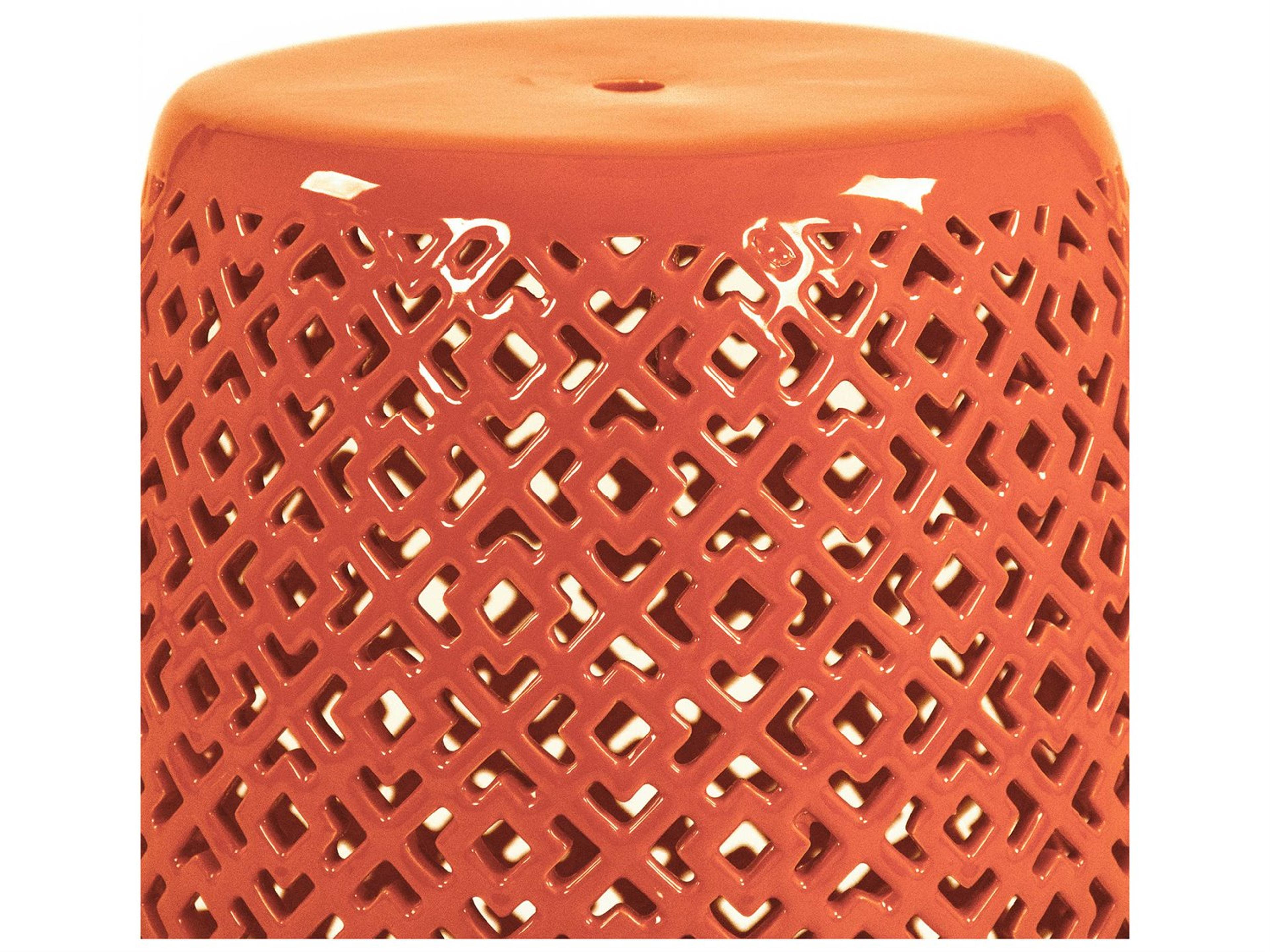 Zentique Orange Accent Stool