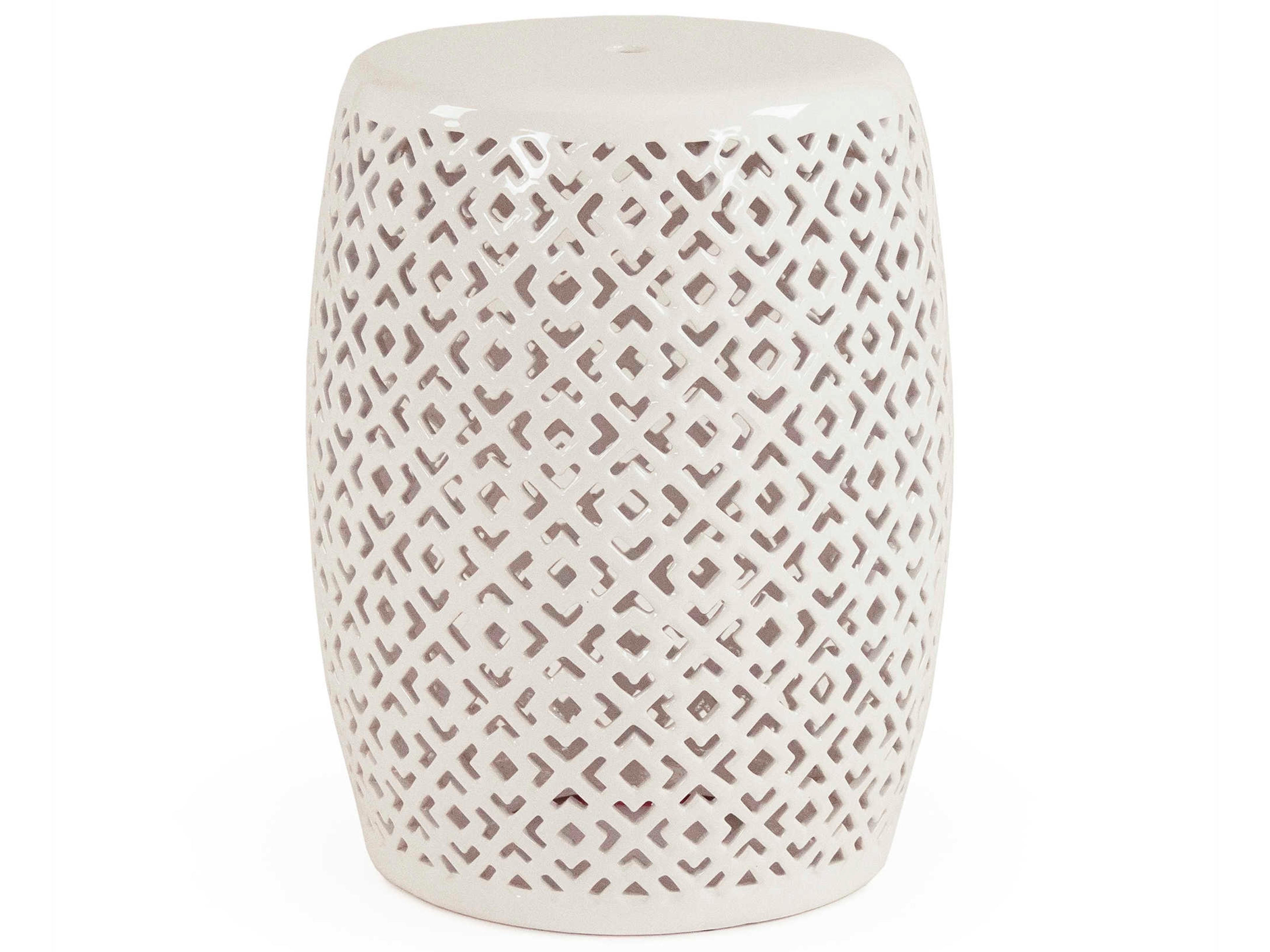 White Accent Stool