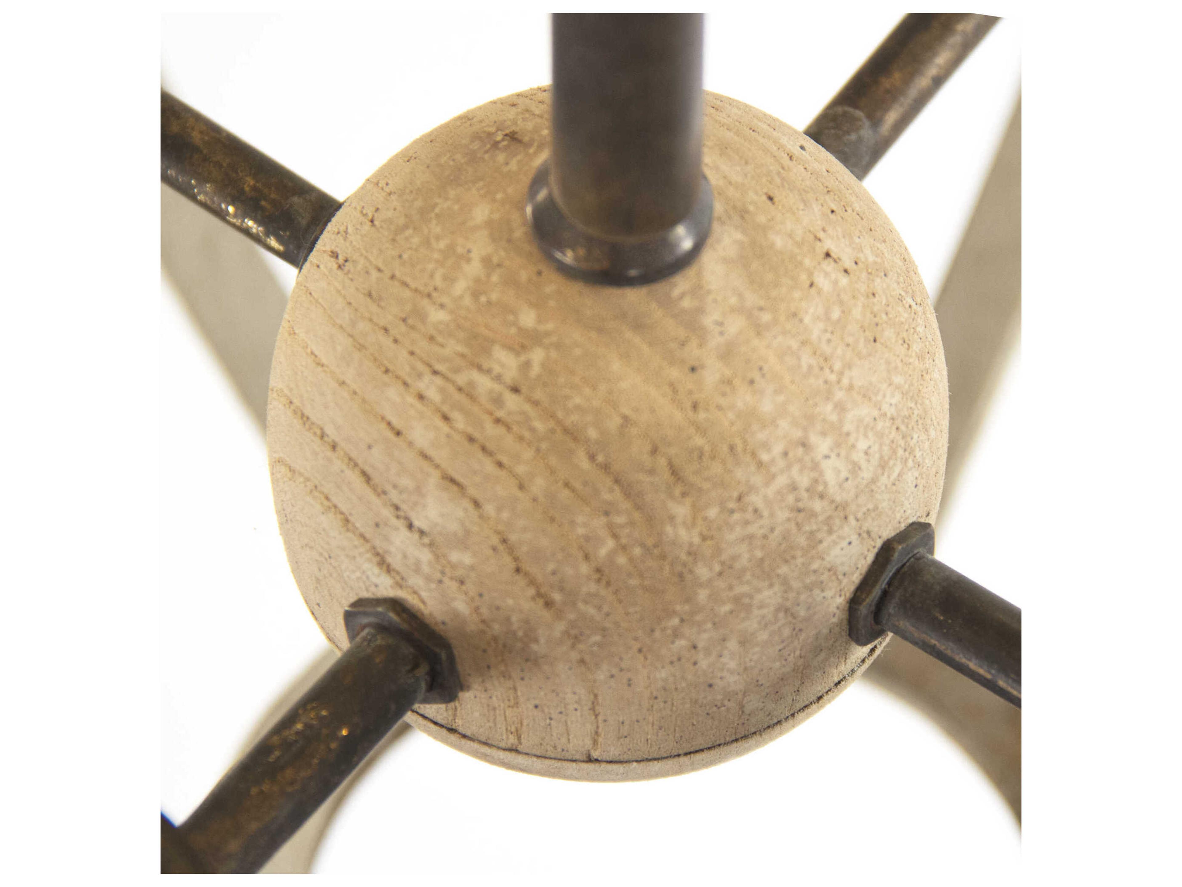 Zentique Luca 4-Light Weathered Elm Black Traditional Pendant