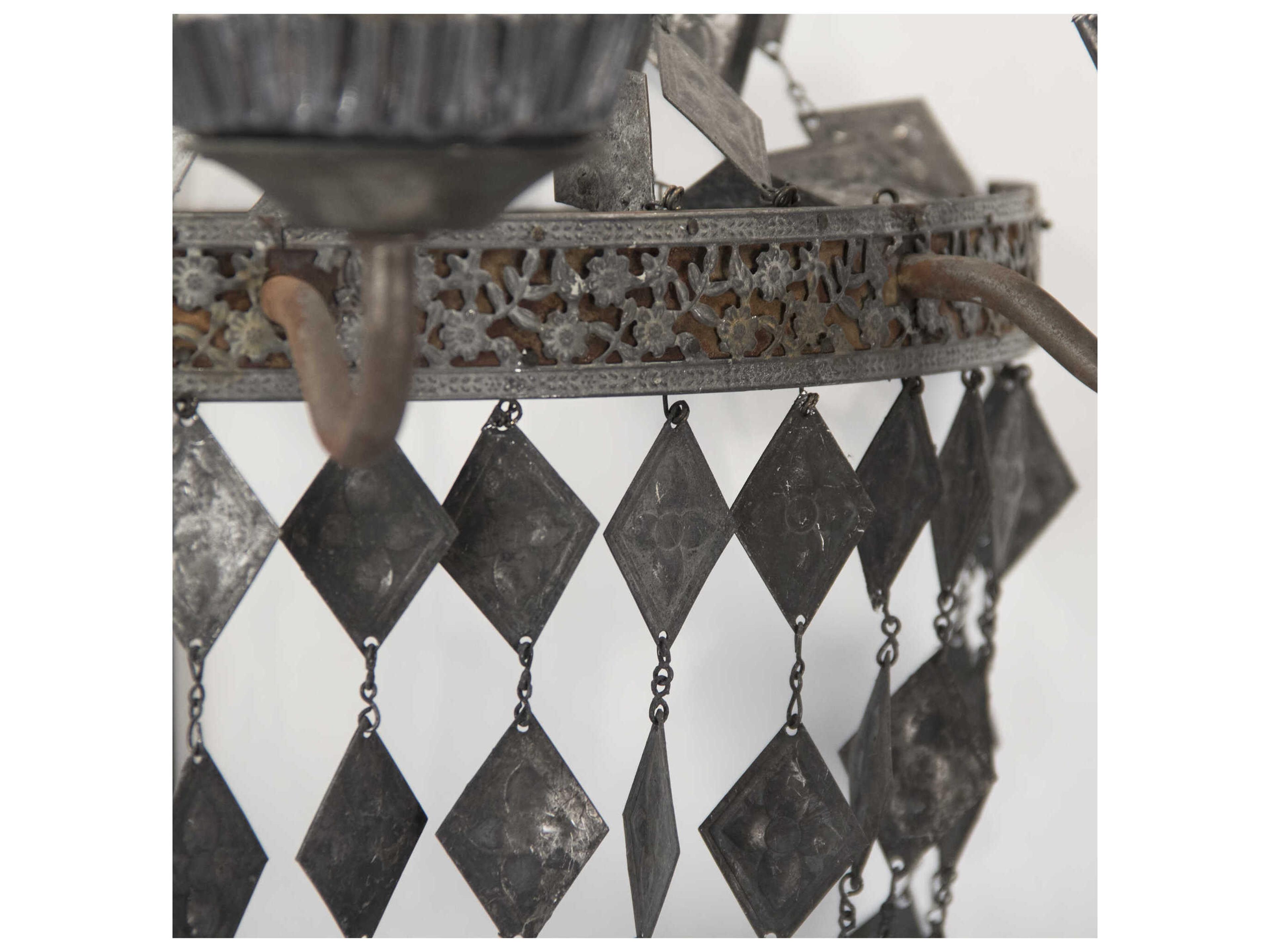 Zentique Nicia 3-Light Rustic Dark Grey Wall Sconce