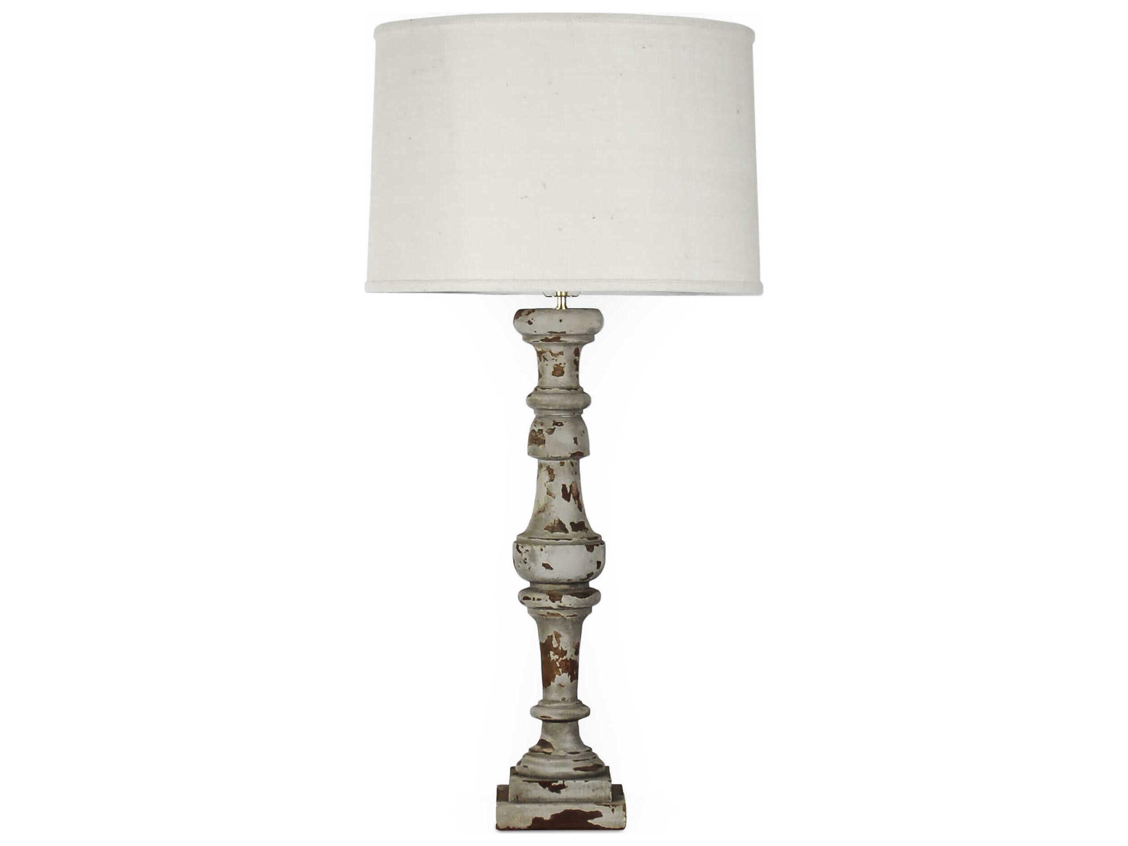Agatha Distressed Grey Birch Traditional Buffet Lamp