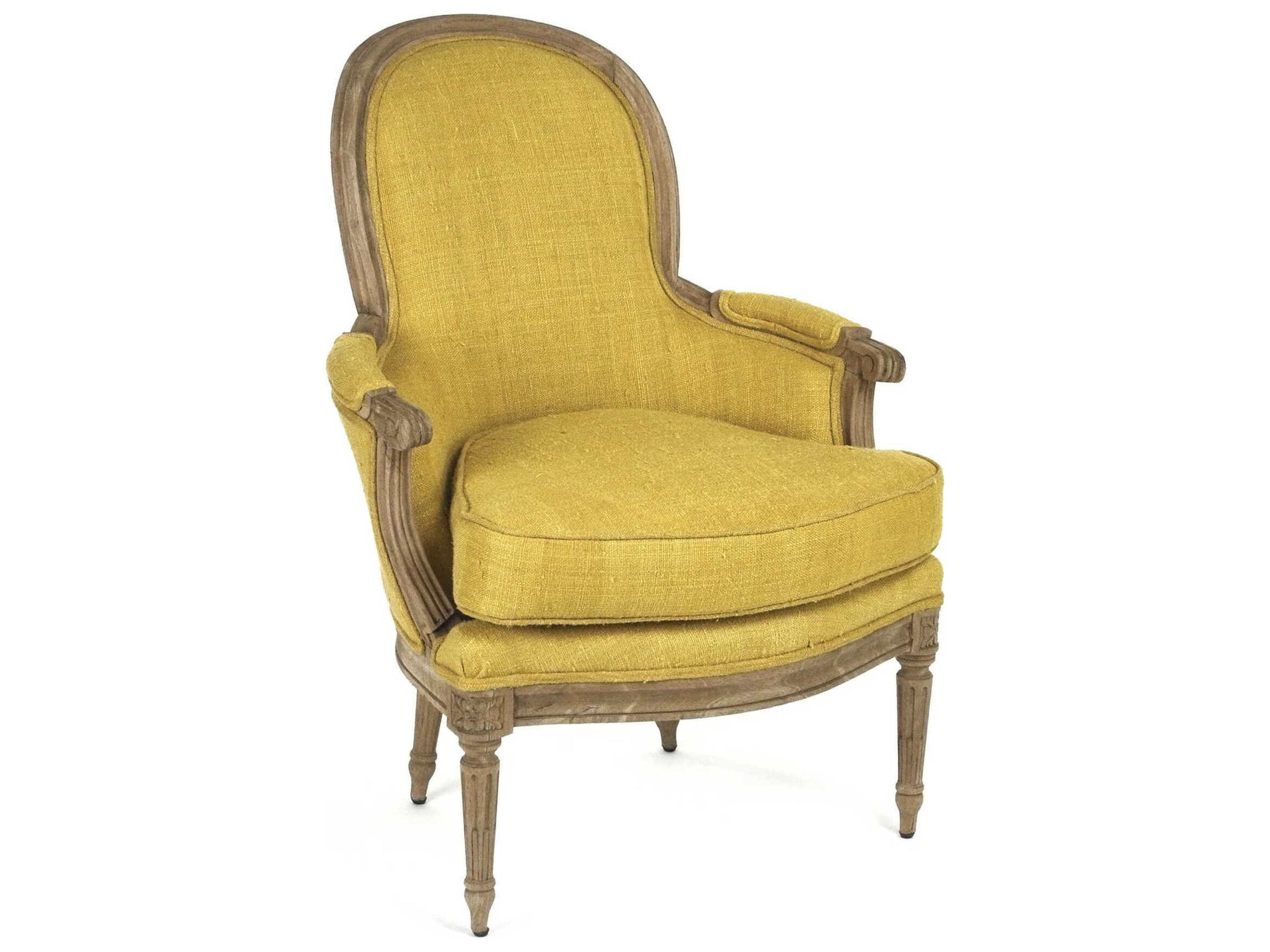 Zentique Sebastian Yellow Accent Chair
