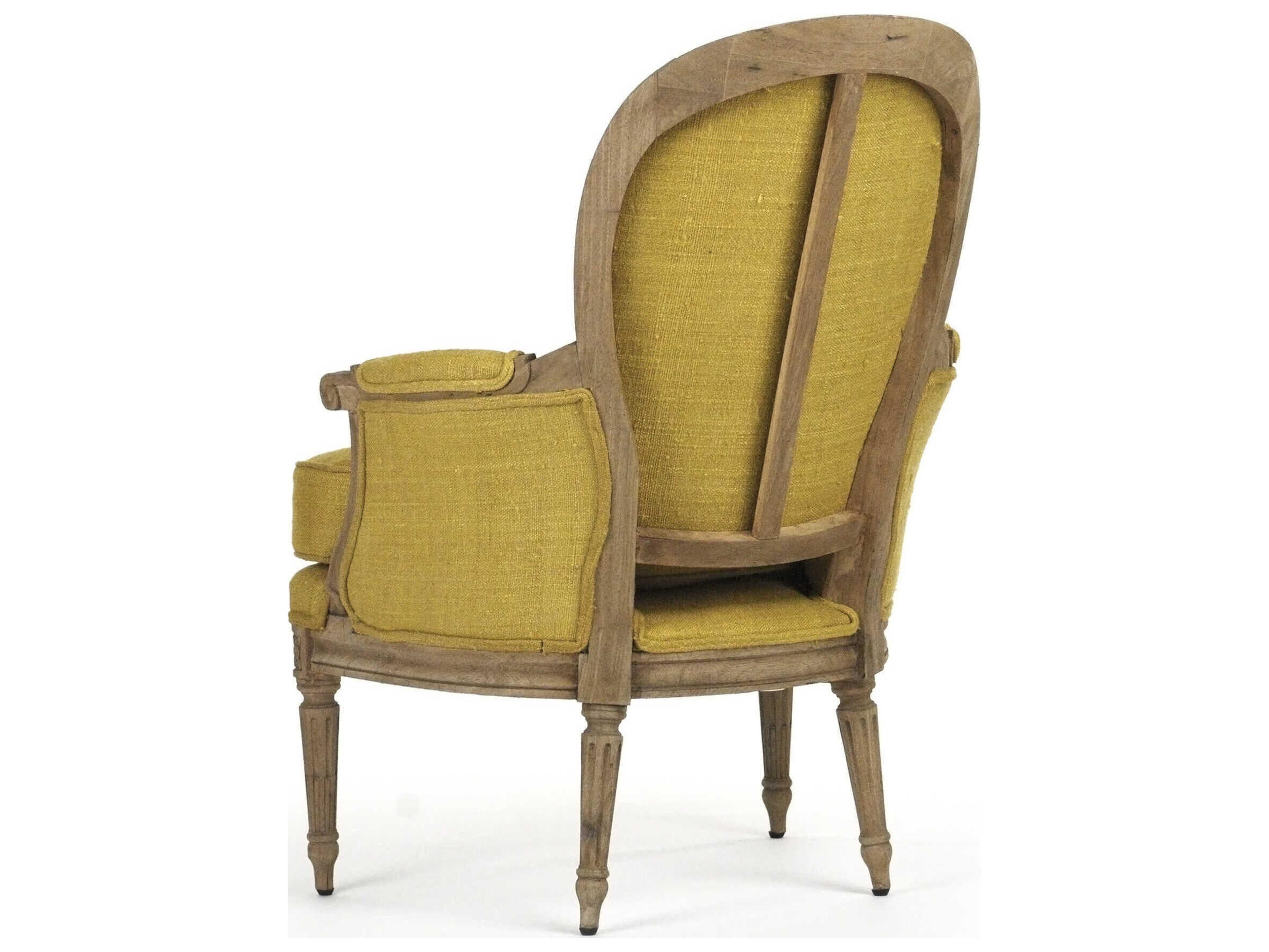 Zentique Sebastian Yellow Accent Chair