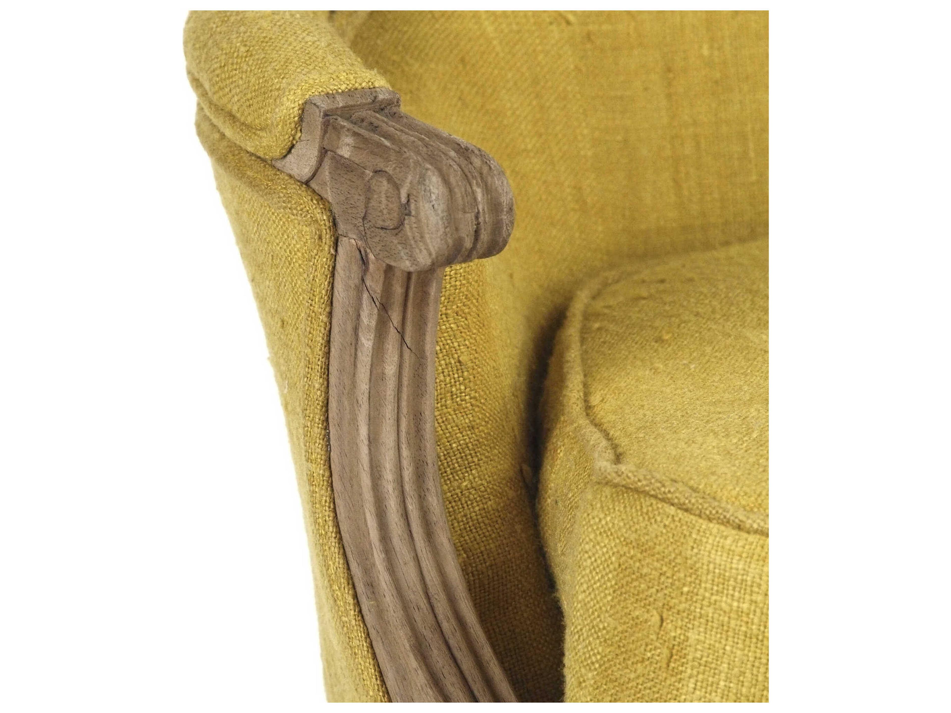 Zentique Sebastian Yellow Accent Chair