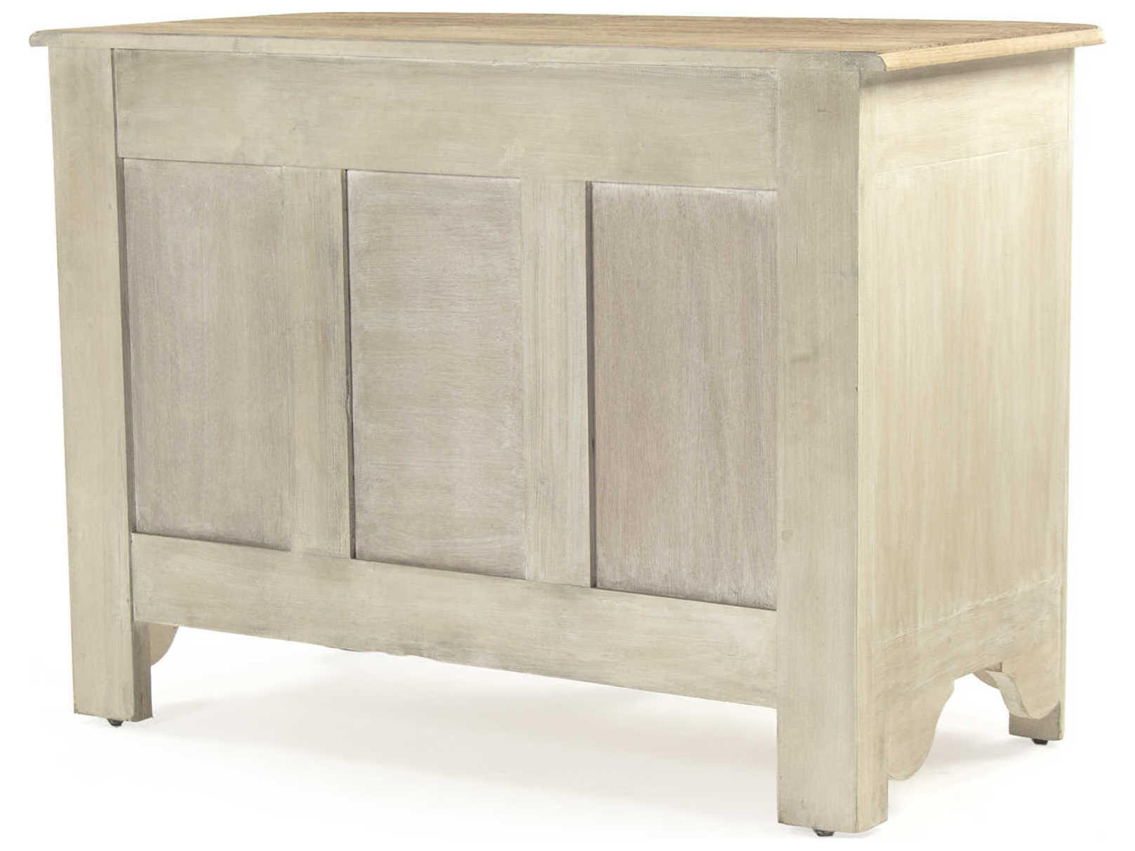 Zentique 3-Drawers Beige Pine Wood Dresser