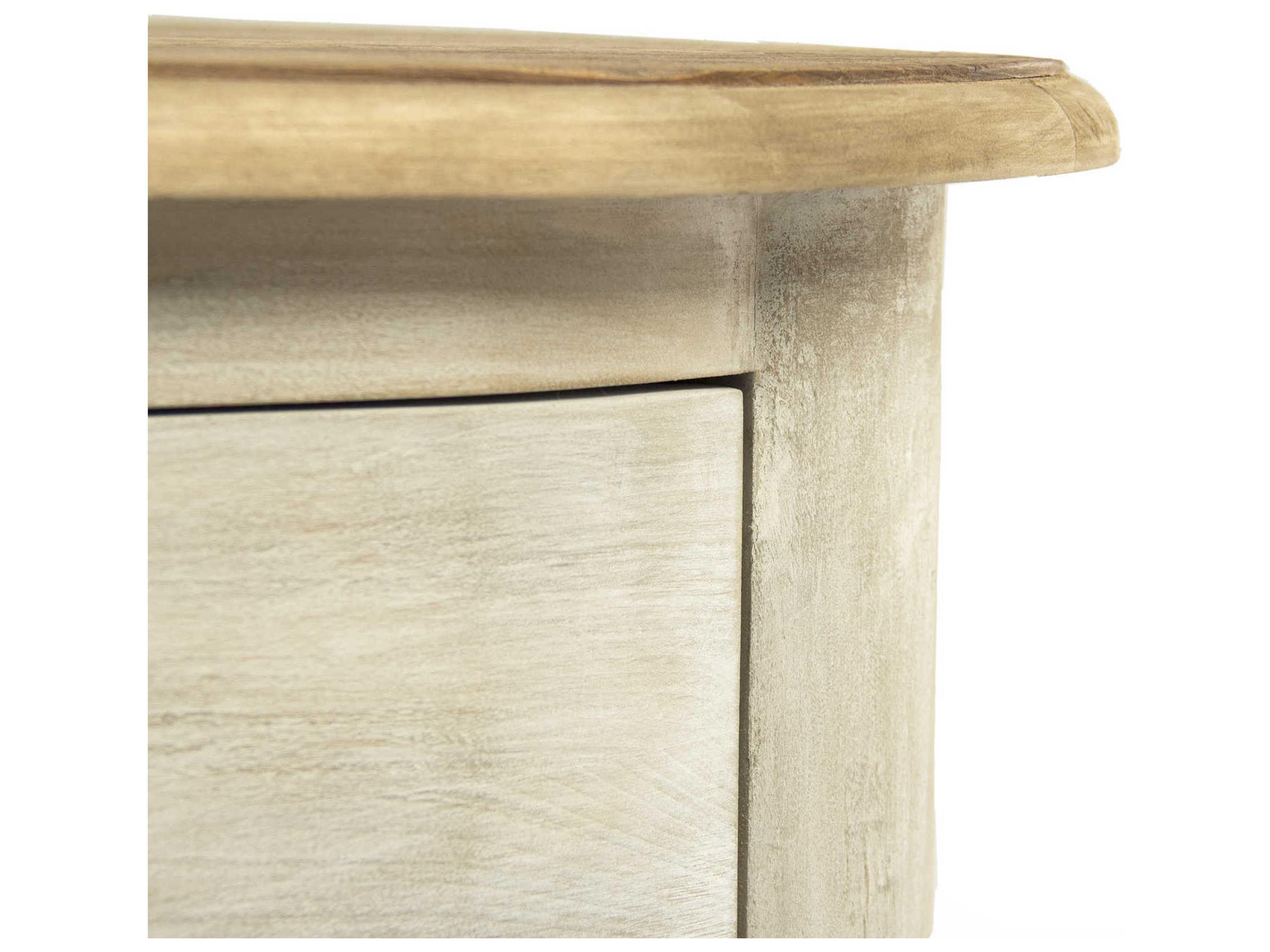 Zentique 3-Drawers Beige Pine Wood Dresser