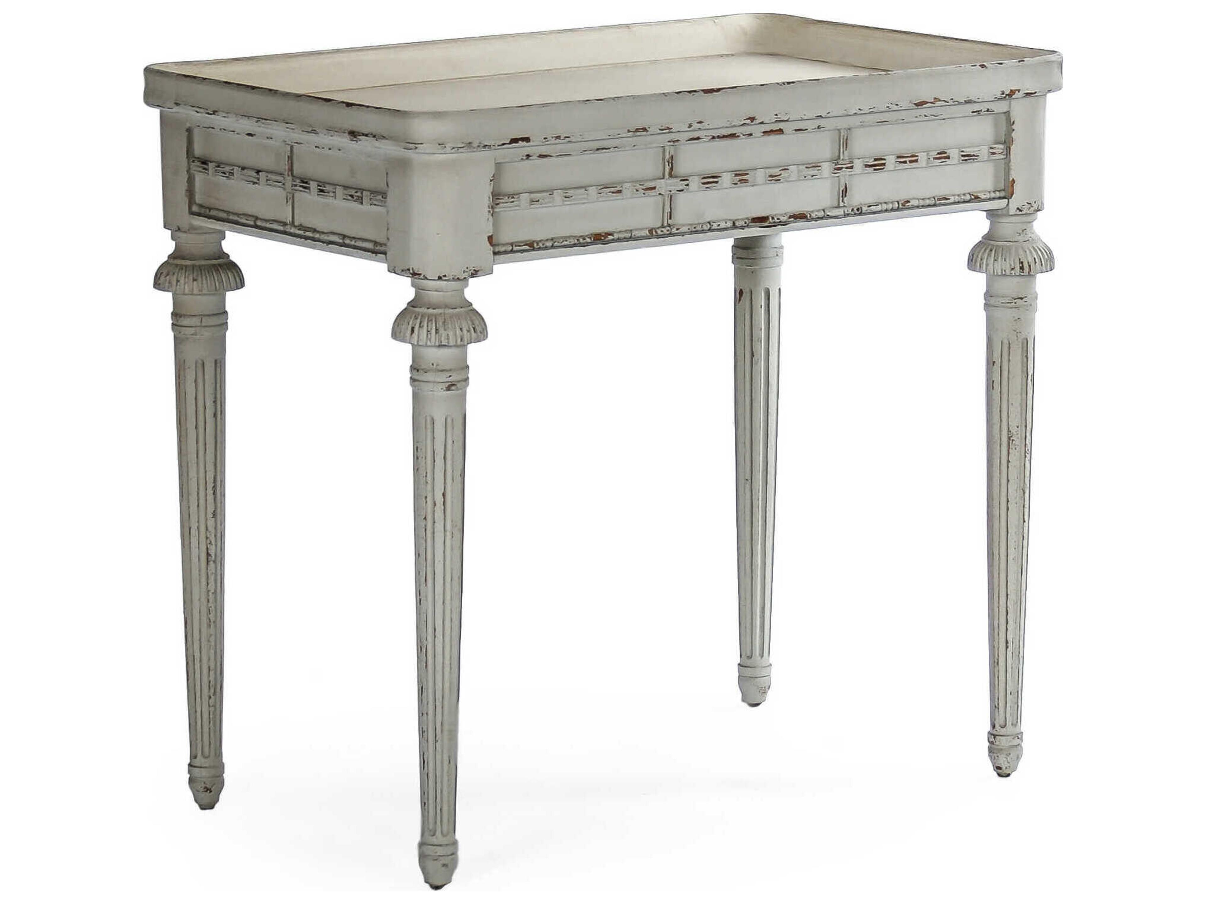 Macon Rectangular Wood Distressed Grey End Table