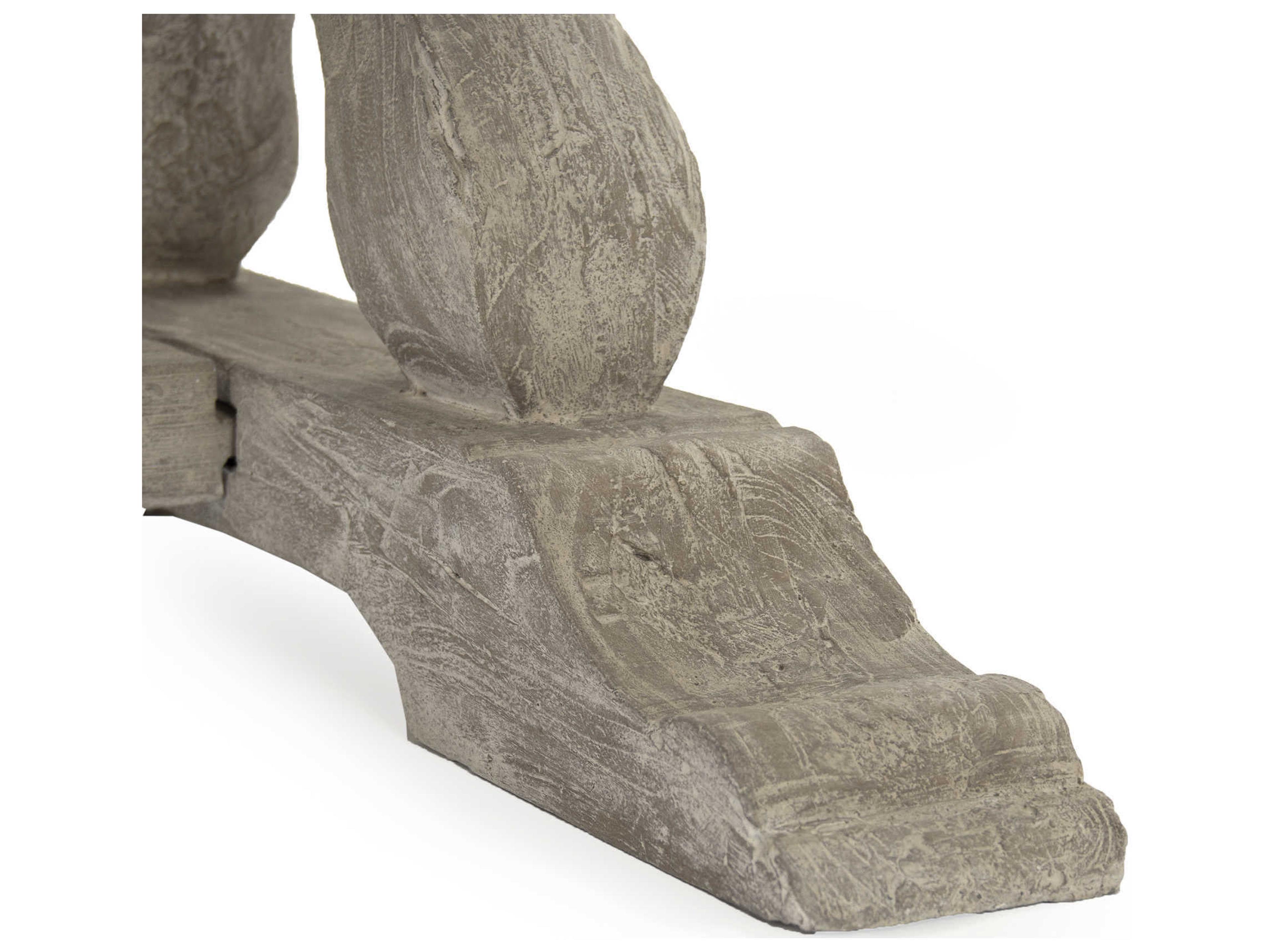 Zentique Rectangular Fiberglass Antique White Dining Table