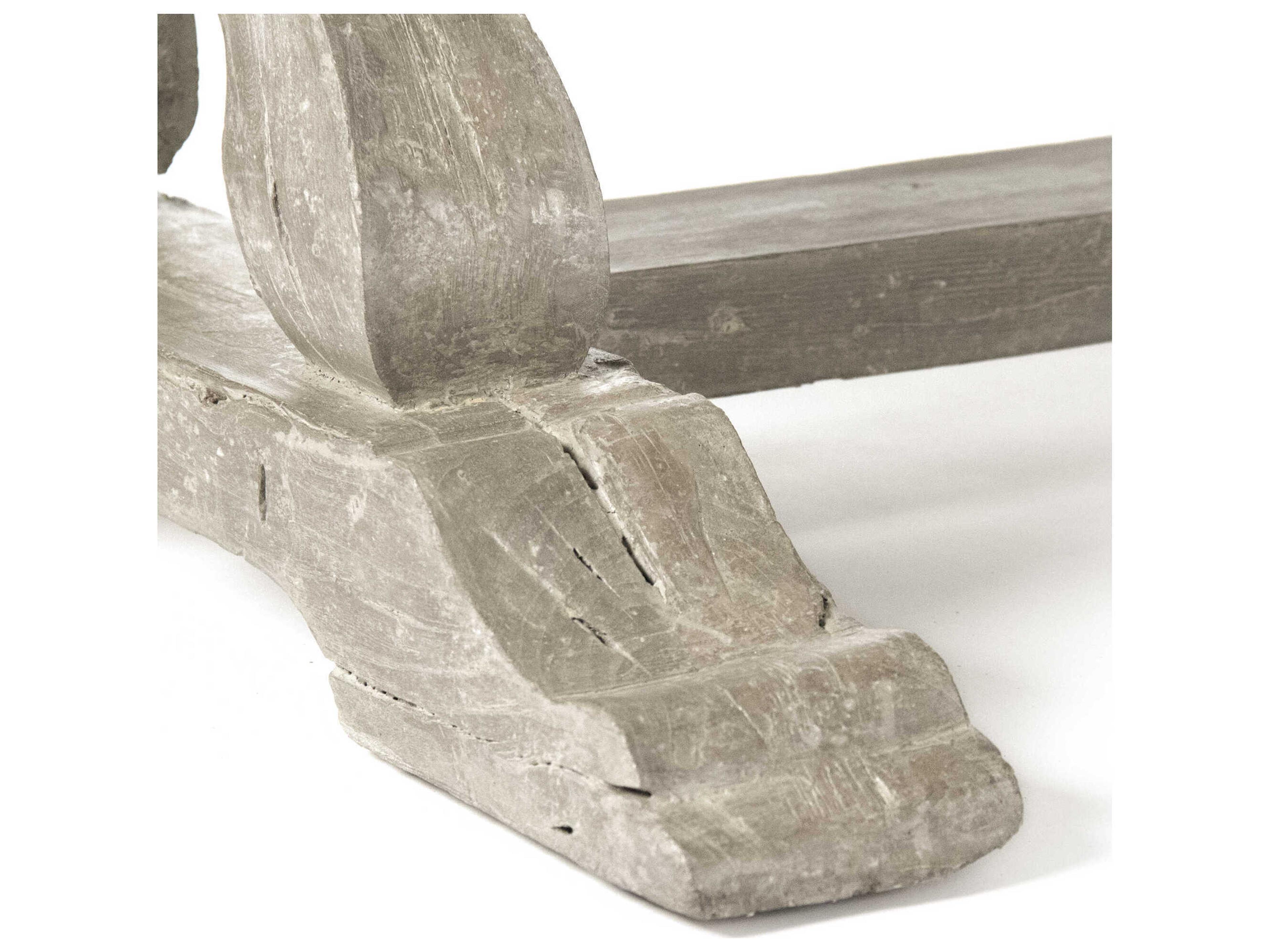 Zentique Gracie Rectangular Fiberglass Antique White Dining Table