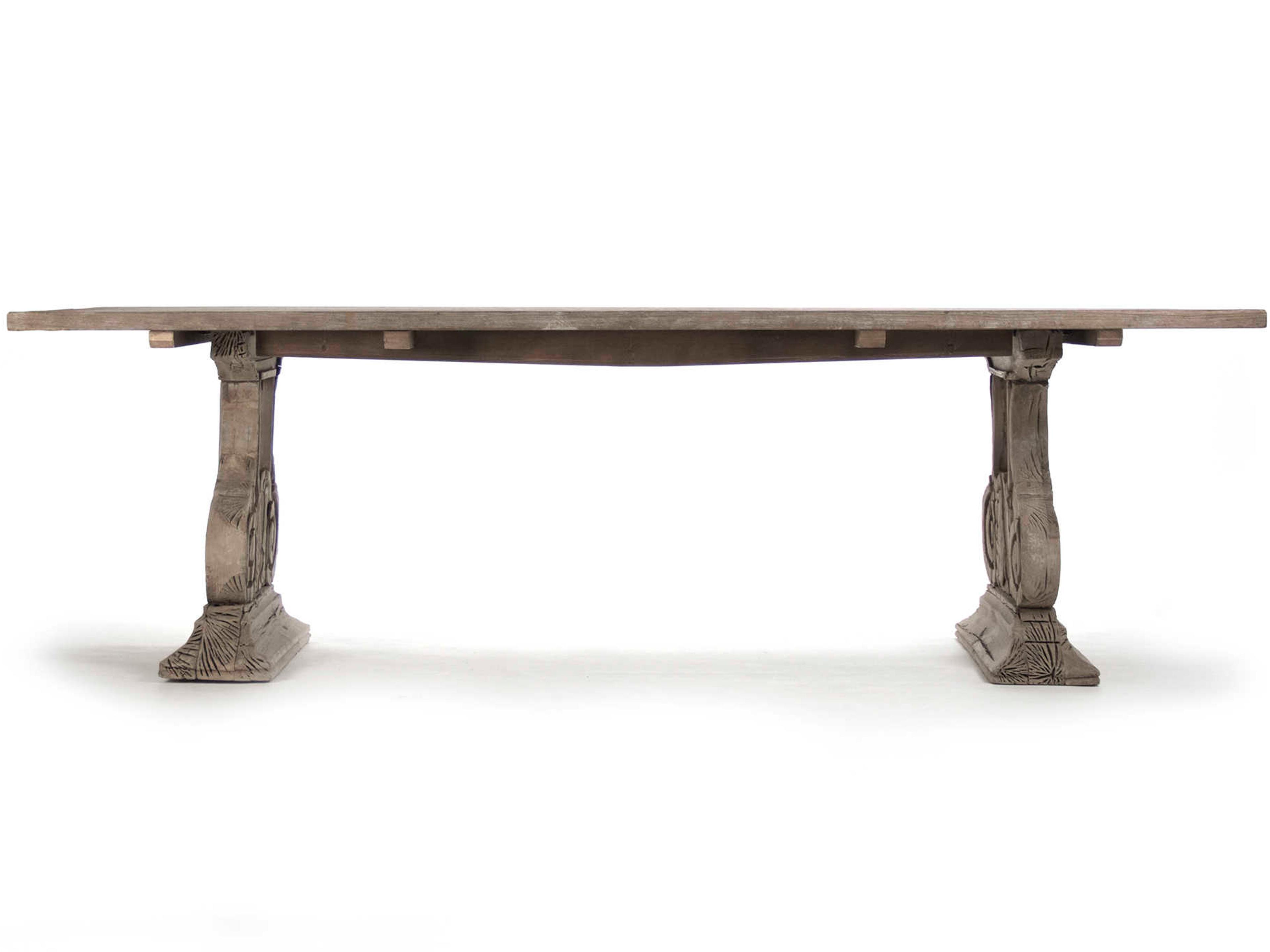 Zentique Rectangular Wood Weathered Dining Table
